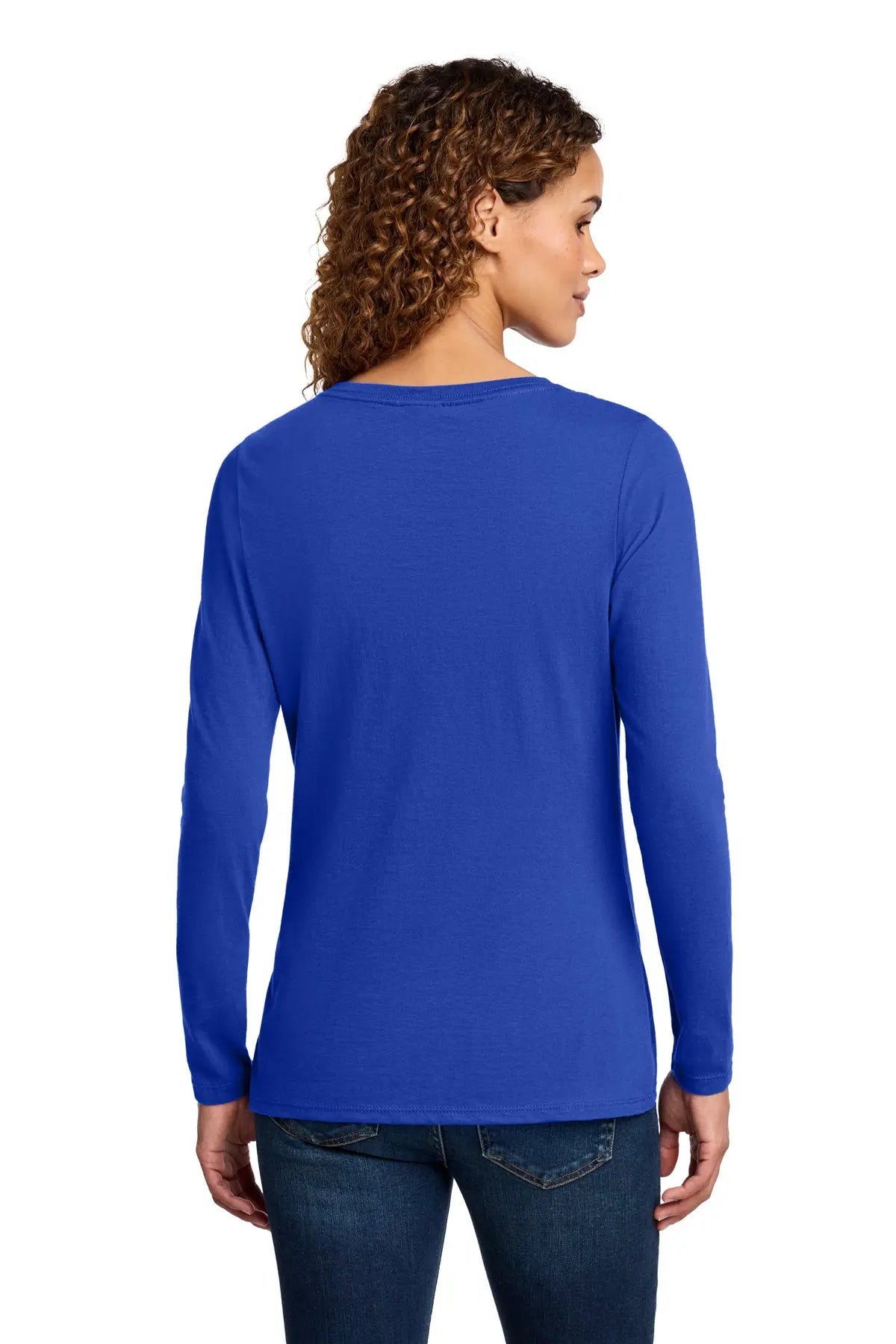 Port & Co™ Women's Long Sleeve Fan Favorite™ V-Neck Tee #LPC450VLS