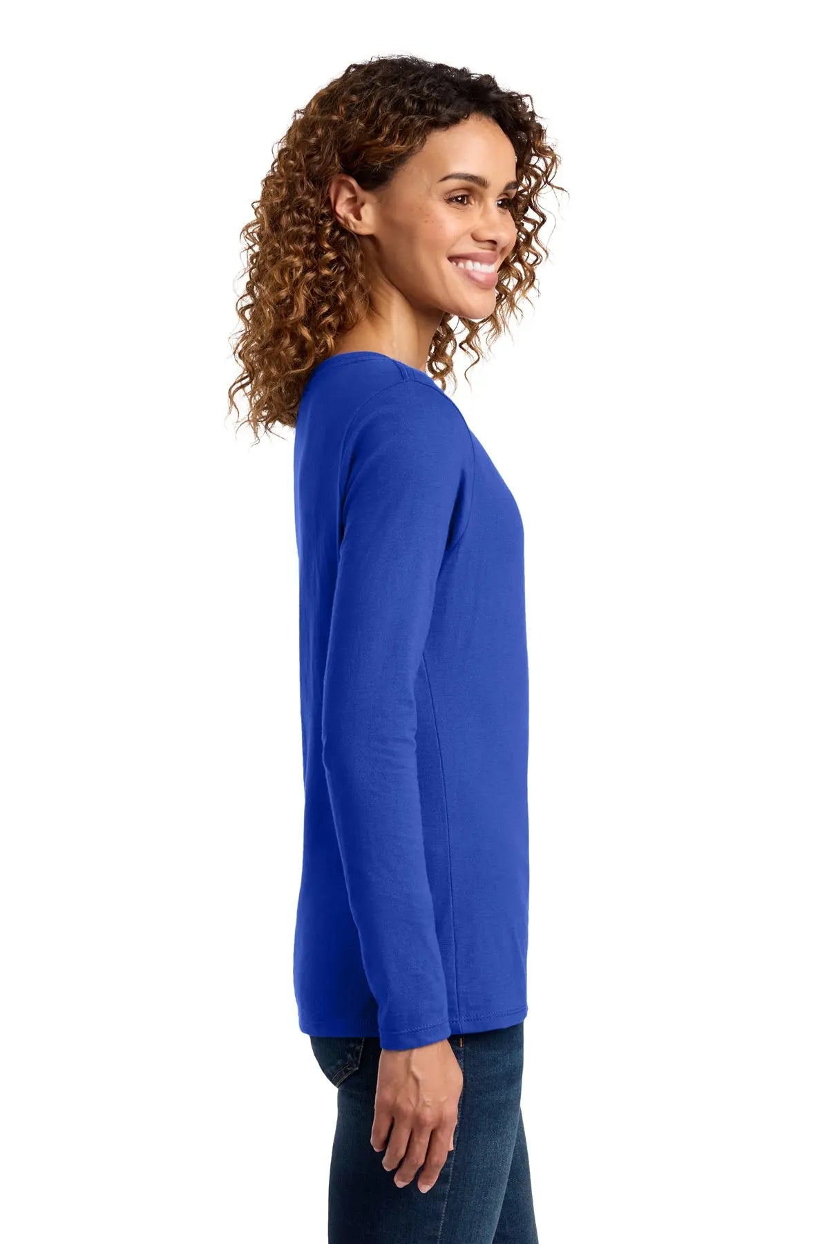 Port & Co™ Women's Long Sleeve Fan Favorite™ V-Neck Tee #LPC450VLS