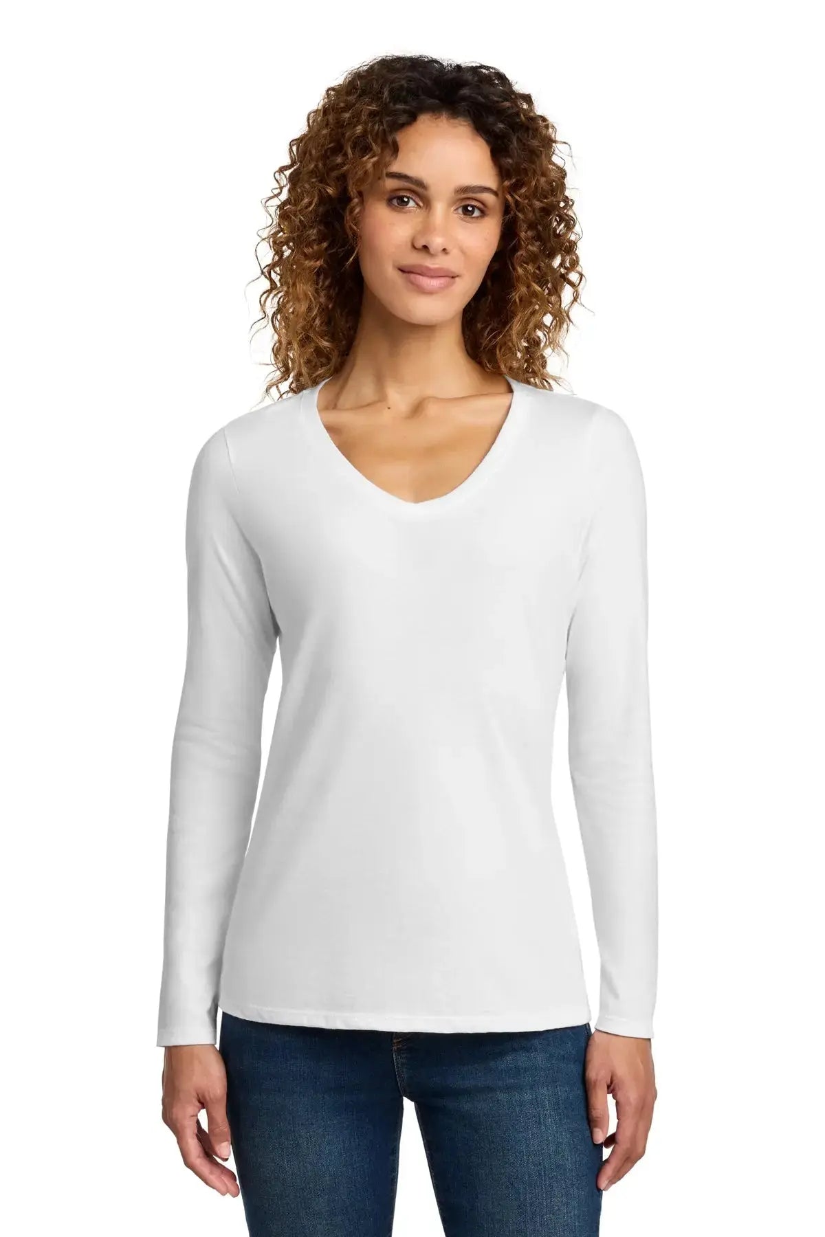 Port & Co™ Women's Long Sleeve Fan Favorite™ V-Neck Tee #LPC450VLS Game Over Merch