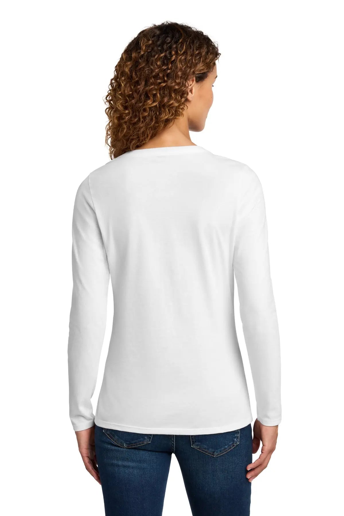 Port & Co™ Women's Long Sleeve Fan Favorite™ V-Neck Tee #LPC450VLS