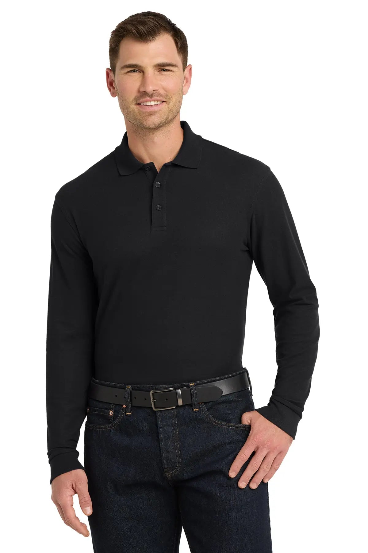 Port Authority® Long Sleeve Core Classic Pique Polo #K100LSGame Over Merch