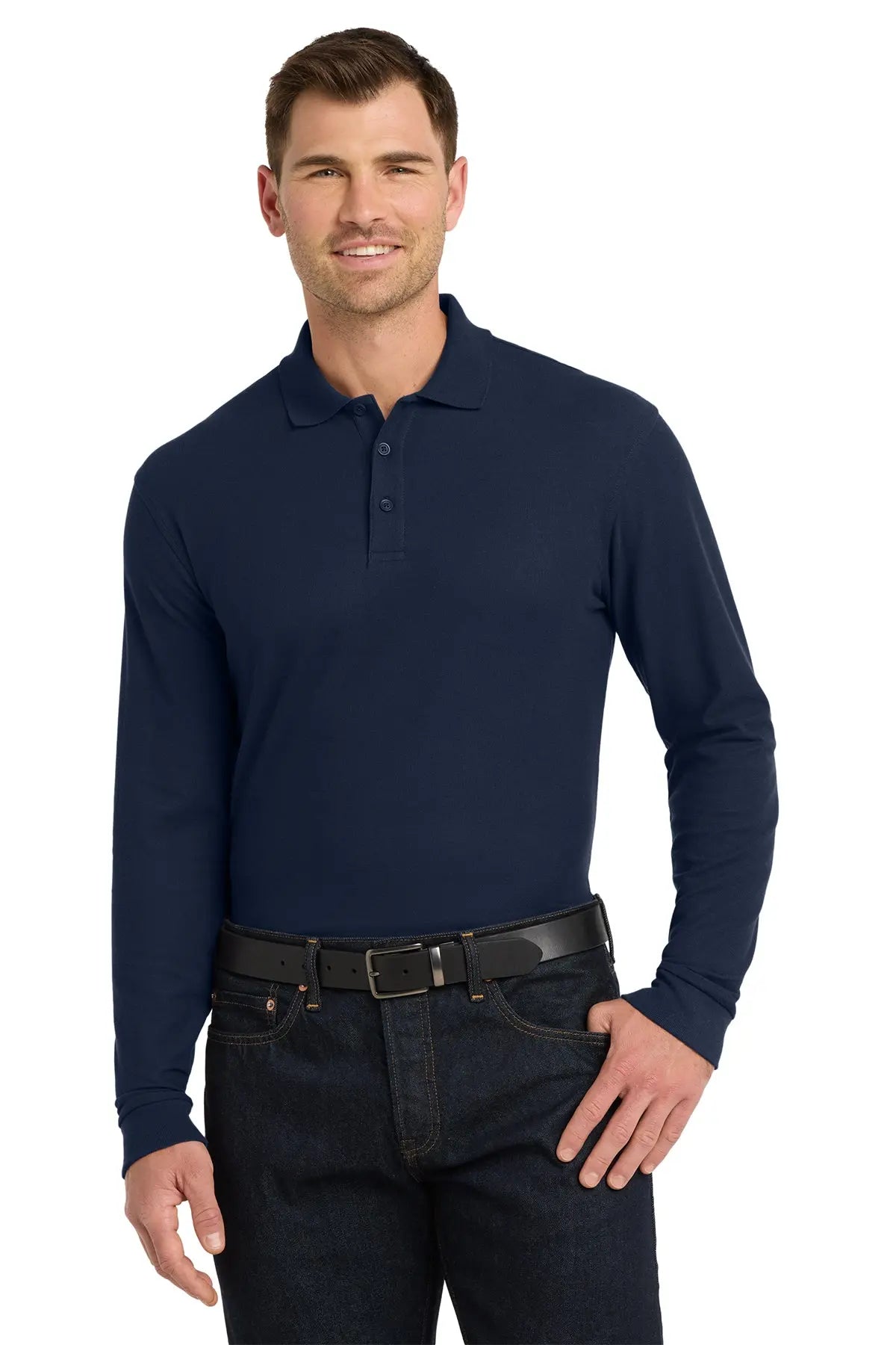 Port Authority® Long Sleeve Core Classic Pique Polo #K100LSGame Over Merch