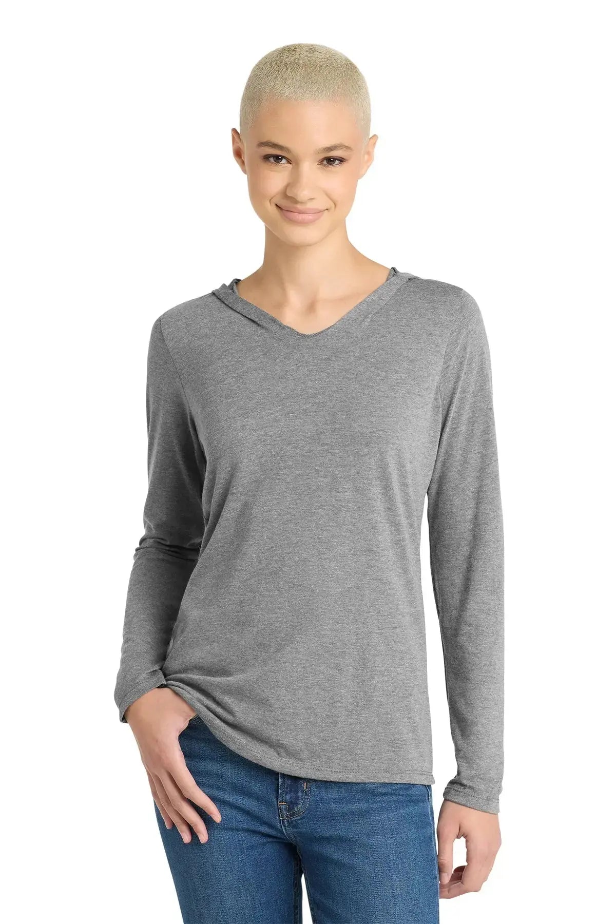 District® Women’s Perfect Tri® Long Sleeve Hoodie #DM139L Game Over Merch