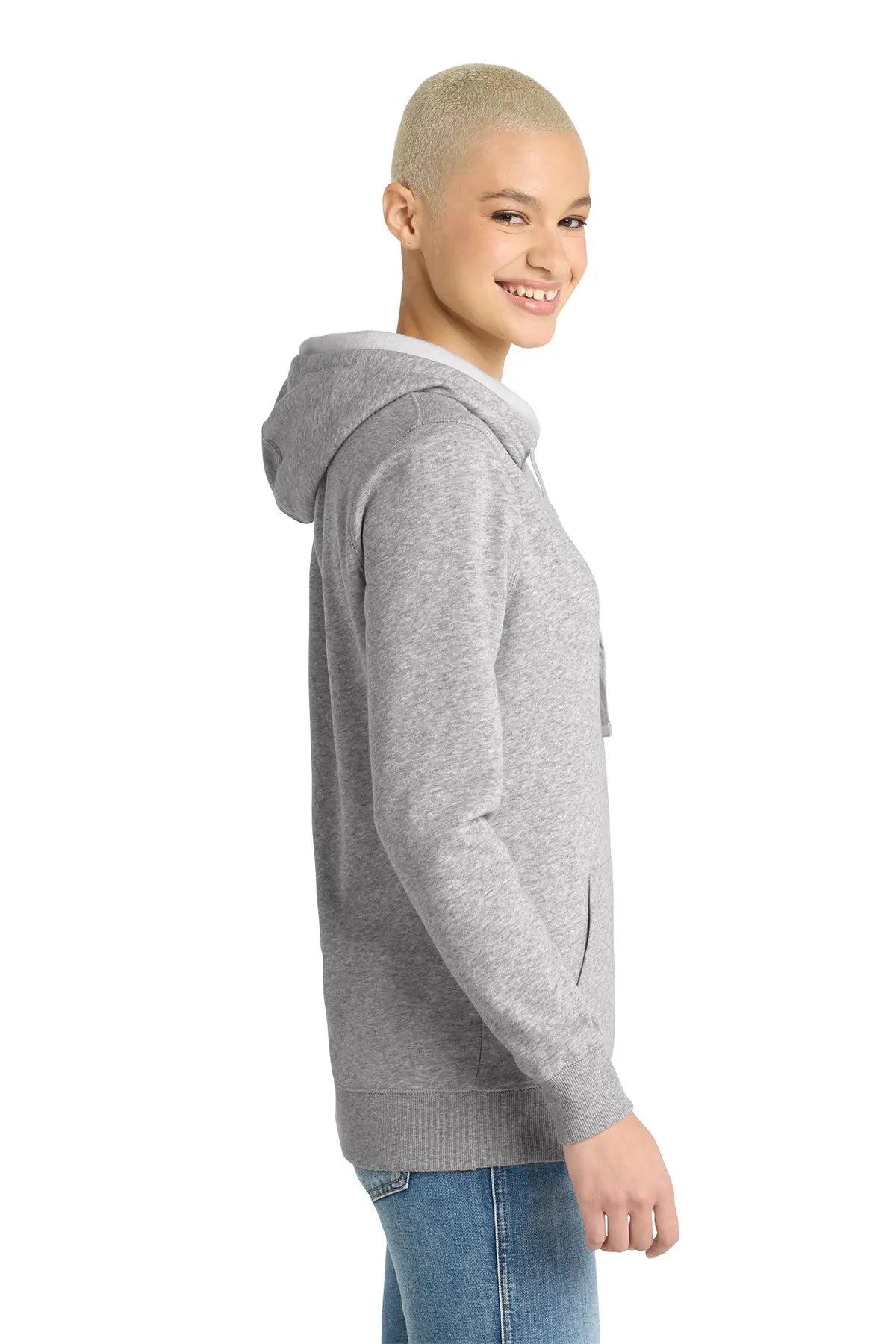 District® Women’s Lightweight Fleece Hoodie #DM493