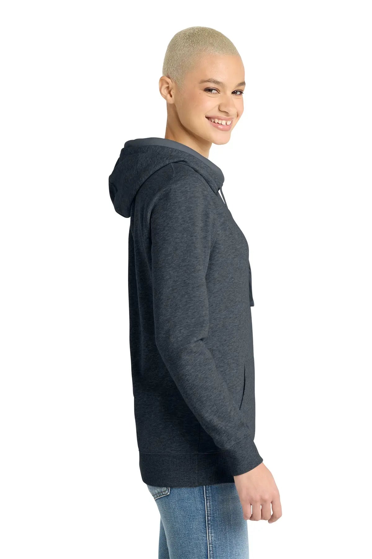 District® Women’s Lightweight Fleece Hoodie #DM493