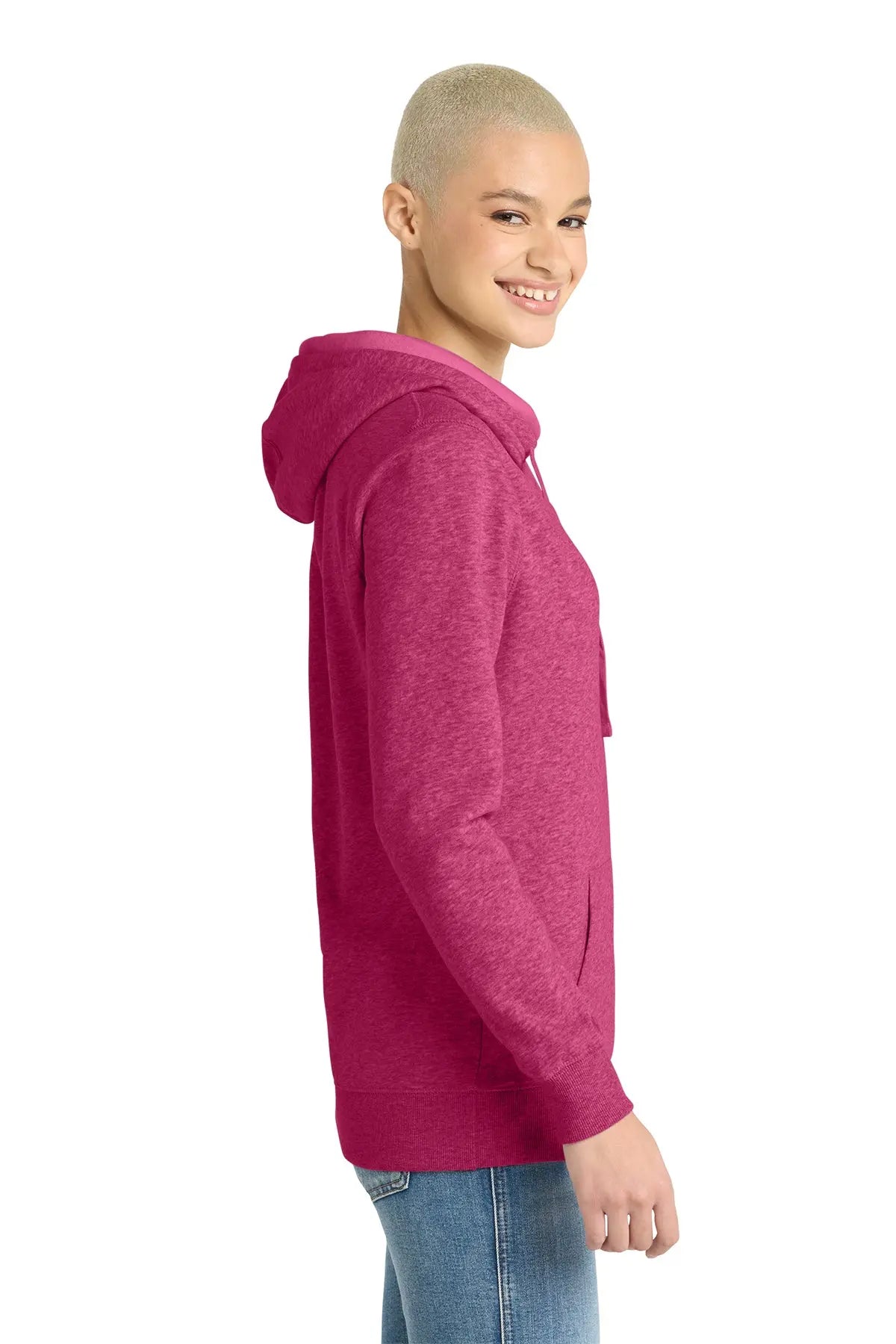 District® Women’s Lightweight Fleece Hoodie #DM493