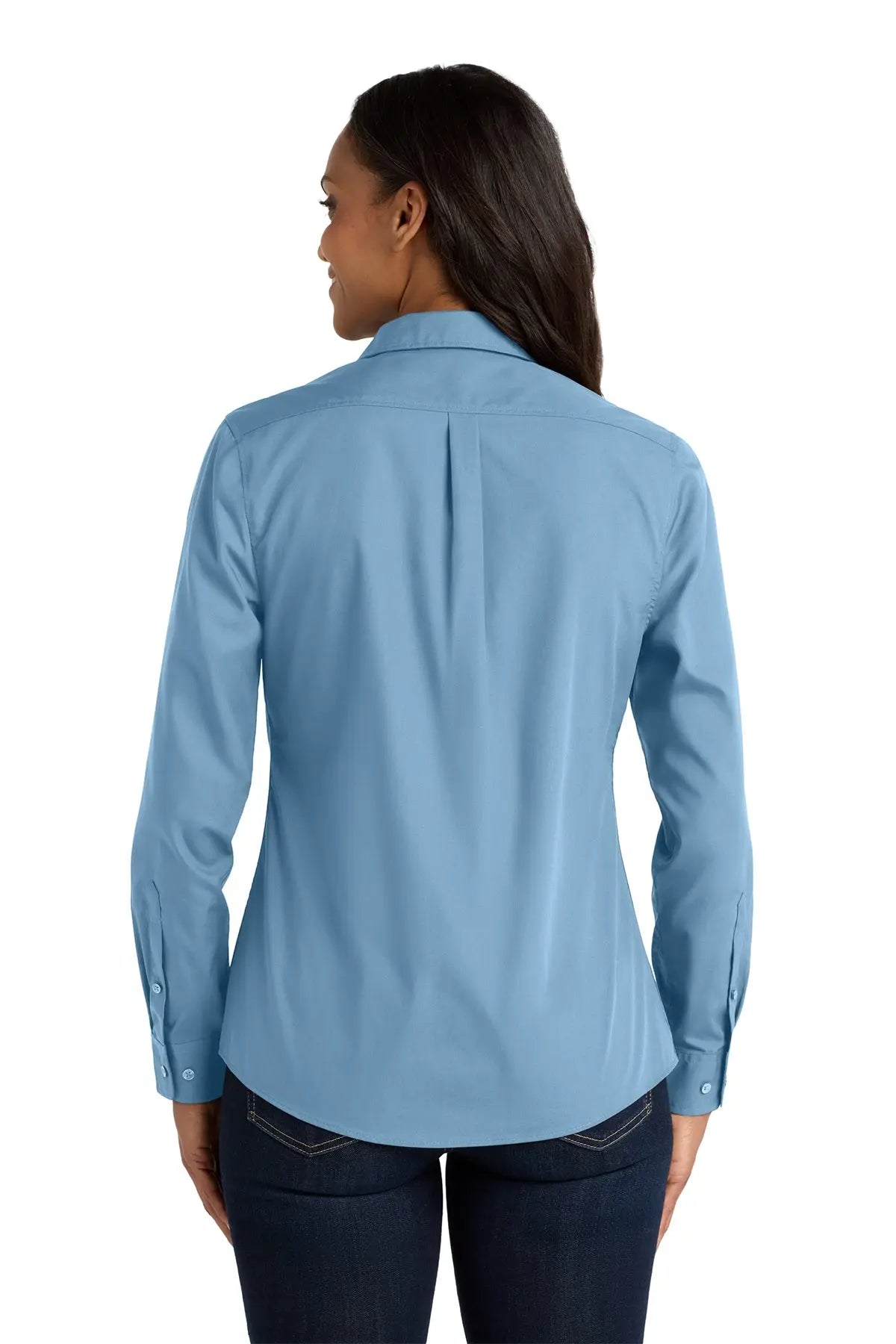 Port Authority® Women's Long Sleeve Carefree Poplin Shirt #LW100