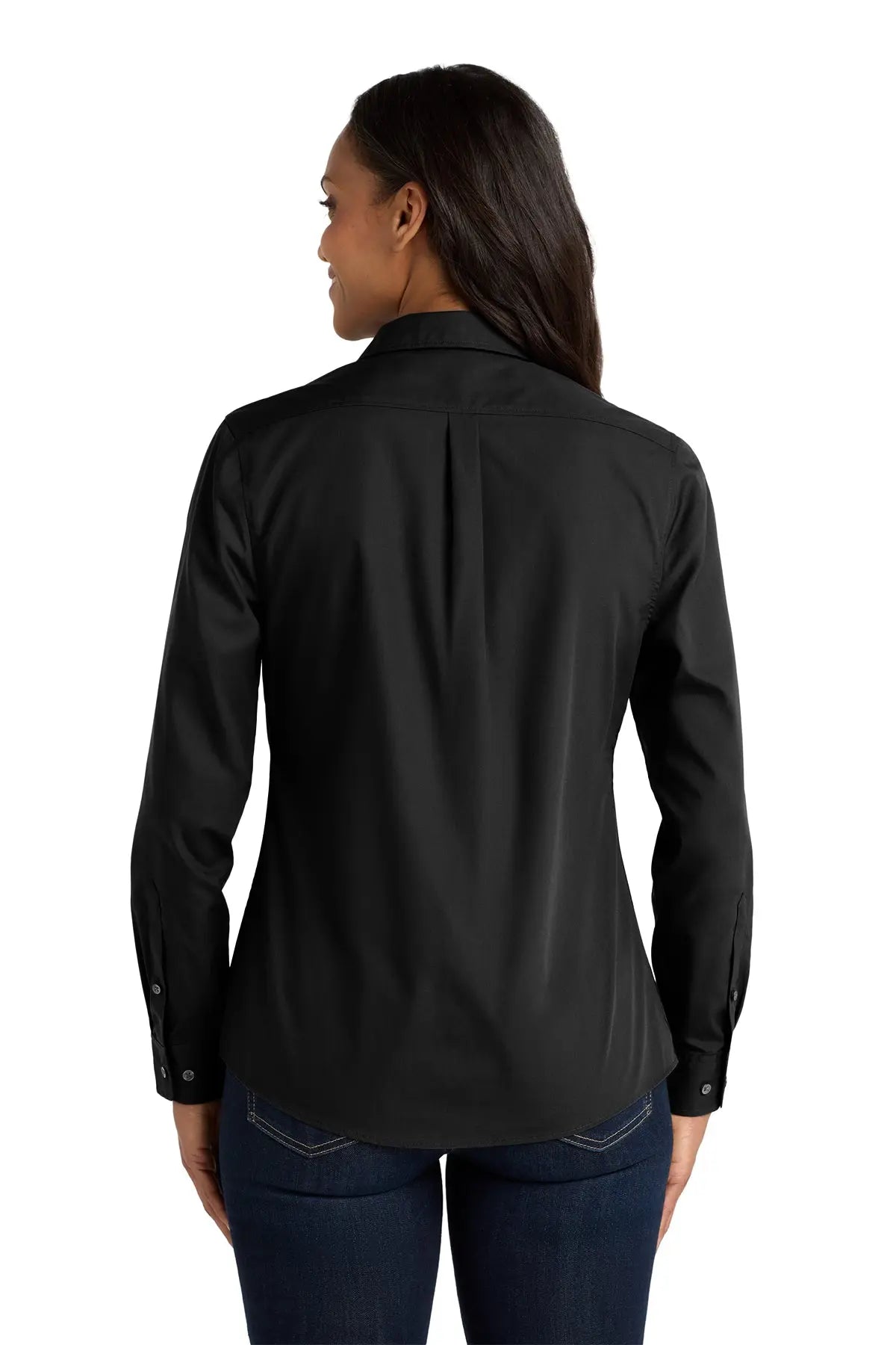 Port Authority® Women's Long Sleeve Carefree Poplin Shirt #LW100