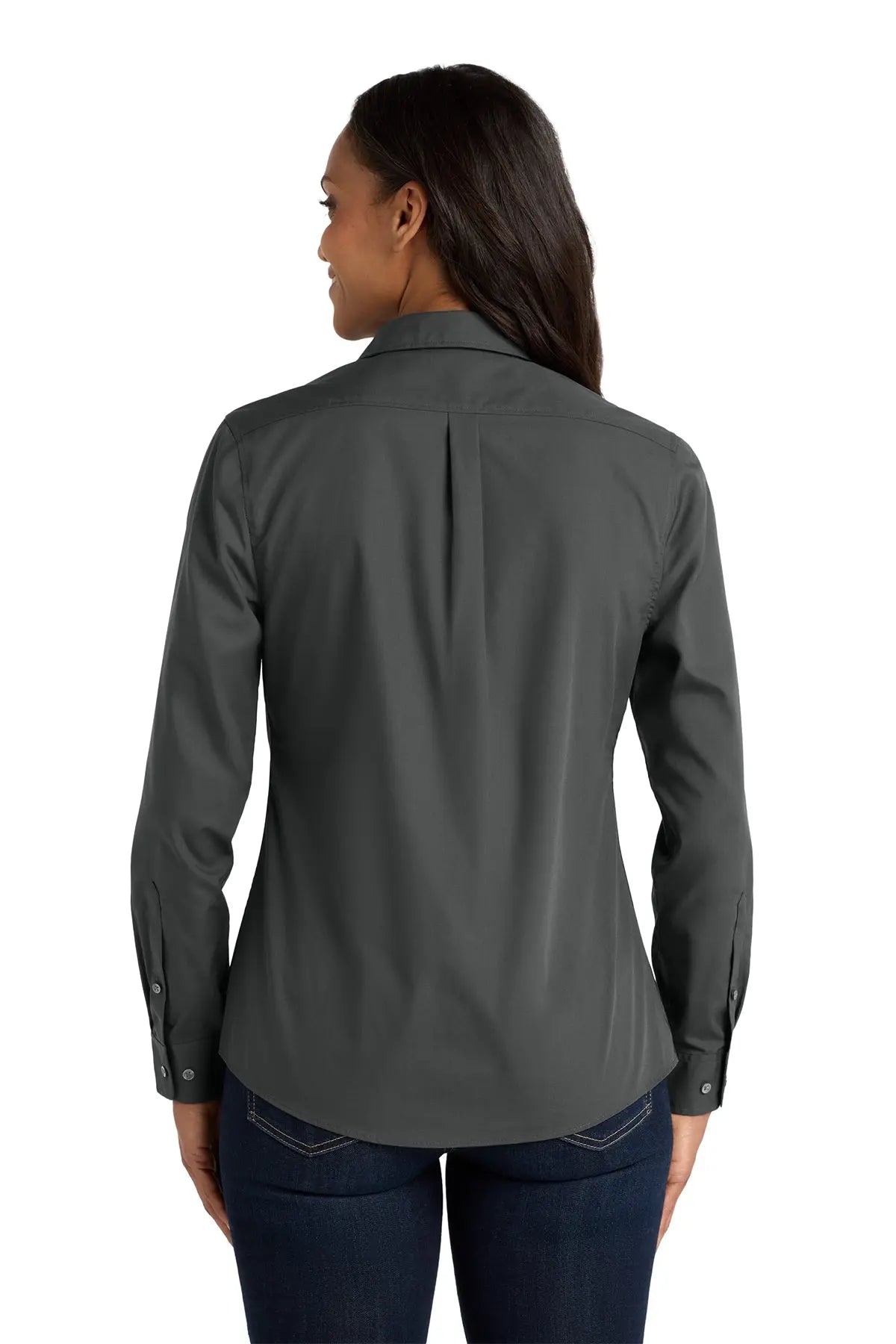 Port Authority® Women's Long Sleeve Carefree Poplin Shirt #LW100