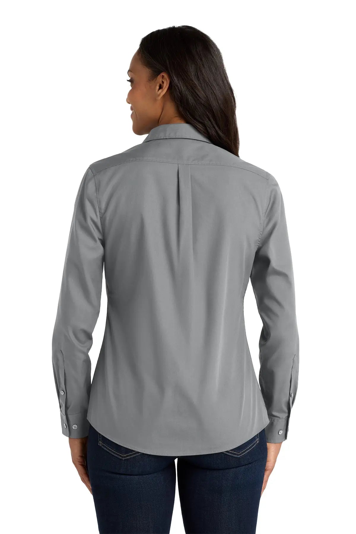 Port Authority® Women's Long Sleeve Carefree Poplin Shirt #LW100