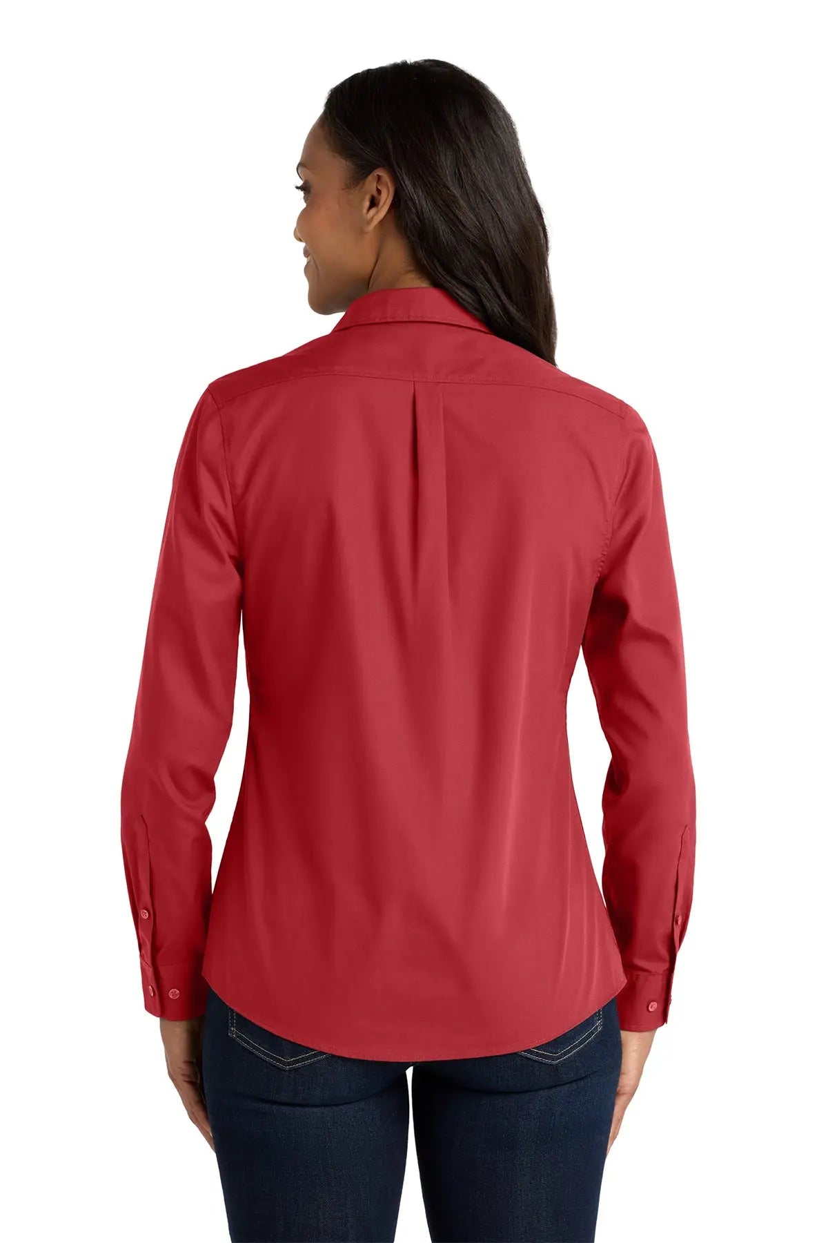 Port Authority® Women's Long Sleeve Carefree Poplin Shirt #LW100