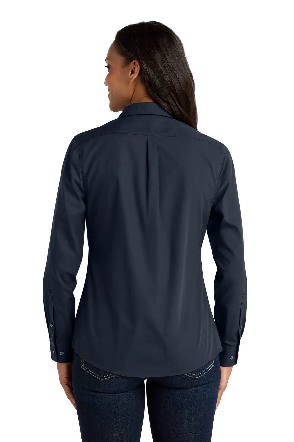 Port Authority® Women's Long Sleeve Carefree Poplin Shirt #LW100