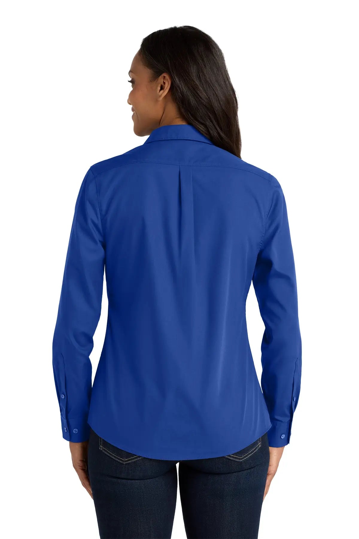 Port Authority® Women's Long Sleeve Carefree Poplin Shirt #LW100