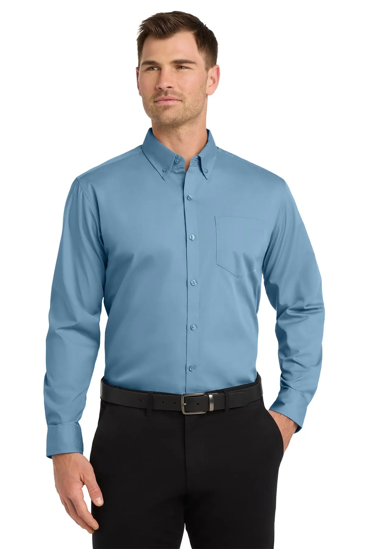 Port Authority® Long Sleeve Carefree Poplin Shirt #W100
