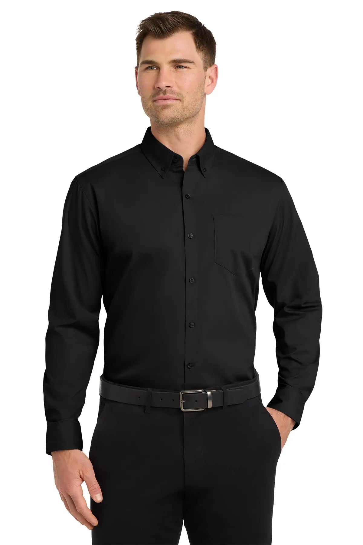 Port Authority® Long Sleeve Carefree Poplin Shirt #W100