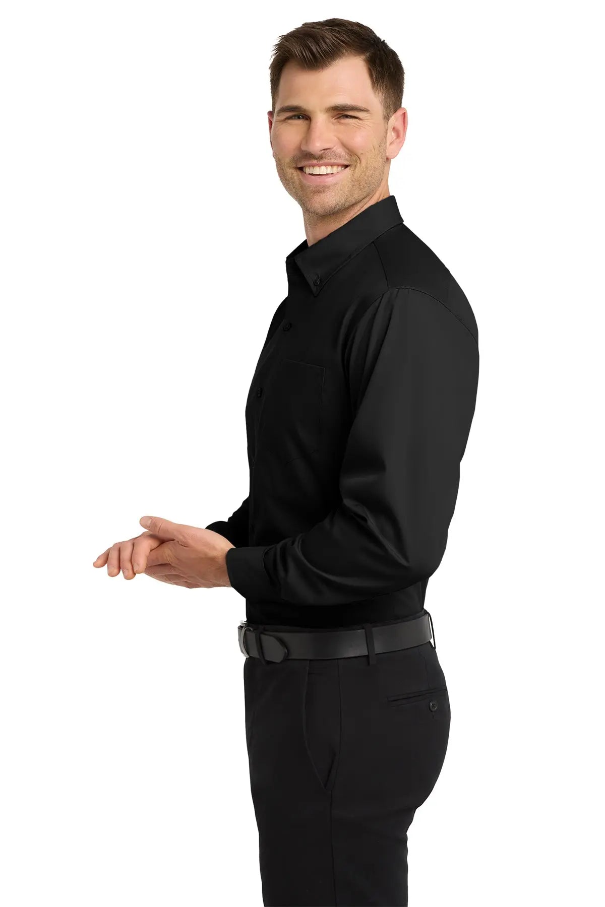 Port Authority® Long Sleeve Carefree Poplin Shirt #W100