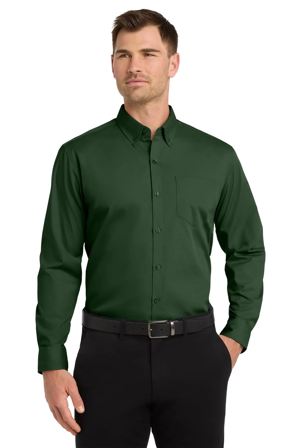 Port Authority® Long Sleeve Carefree Poplin Shirt #W100