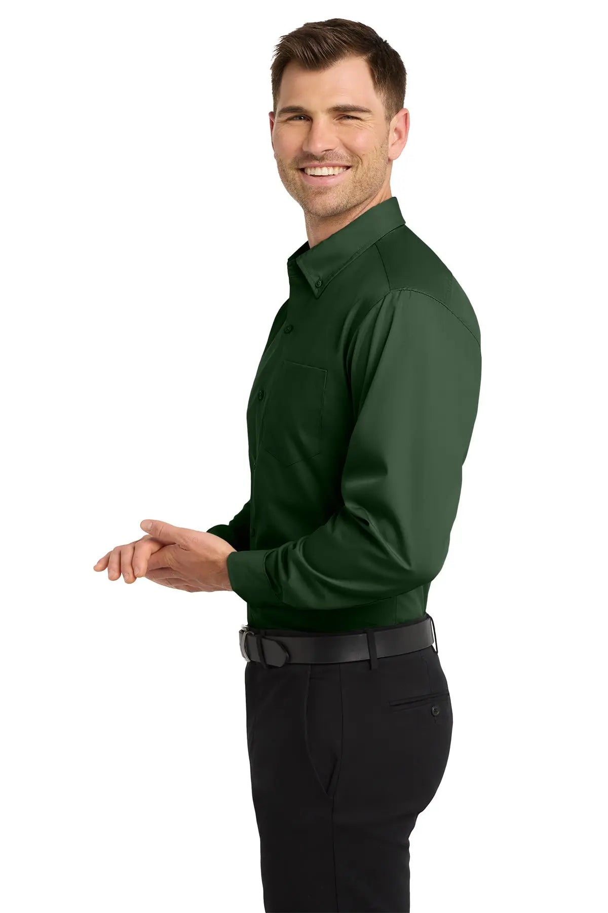 Port Authority® Long Sleeve Carefree Poplin Shirt #W100