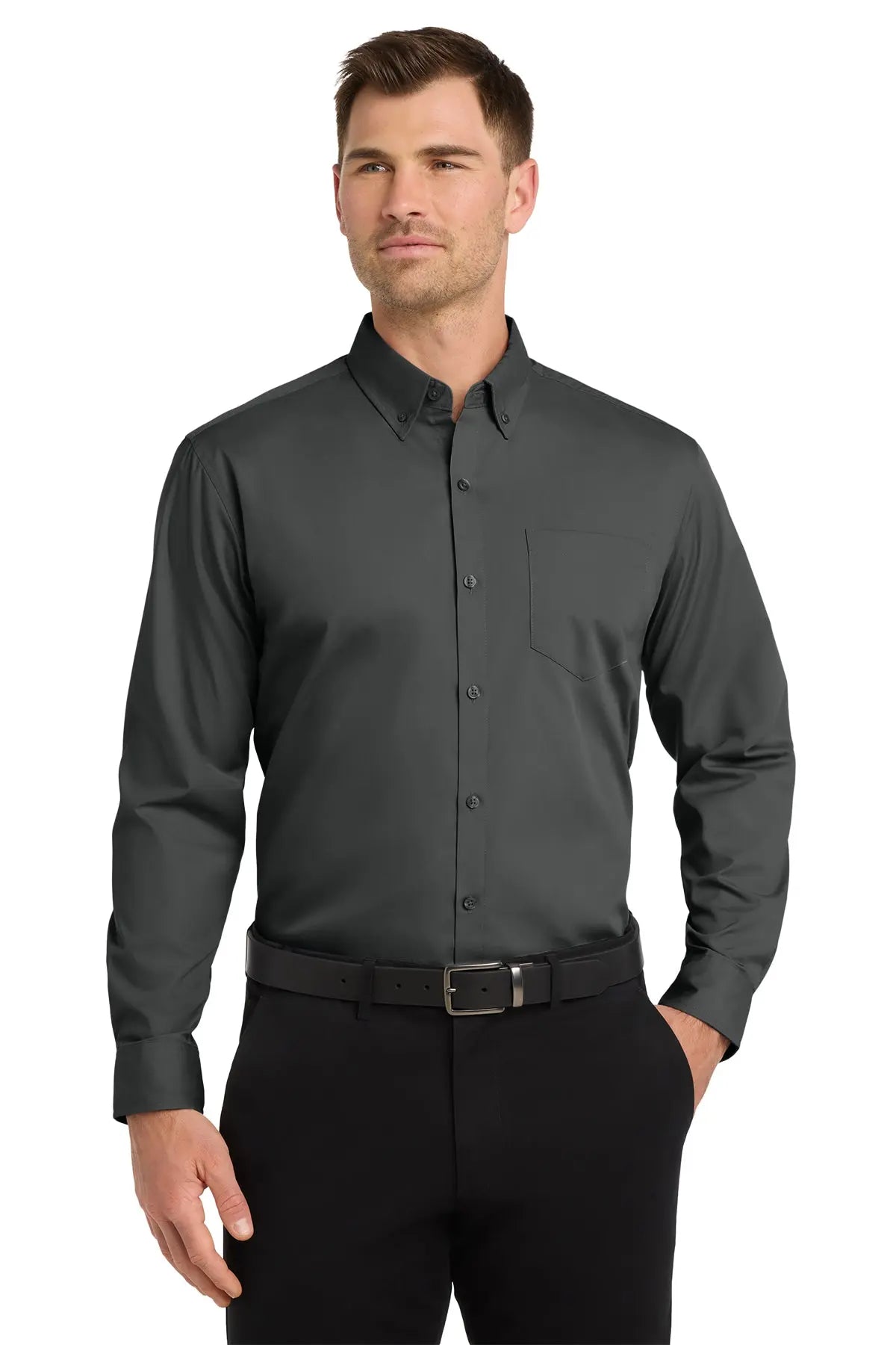 Port Authority® Long Sleeve Carefree Poplin Shirt #W100