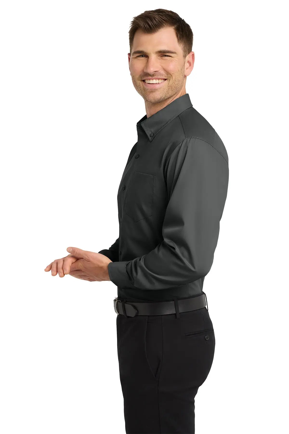 Port Authority® Long Sleeve Carefree Poplin Shirt #W100