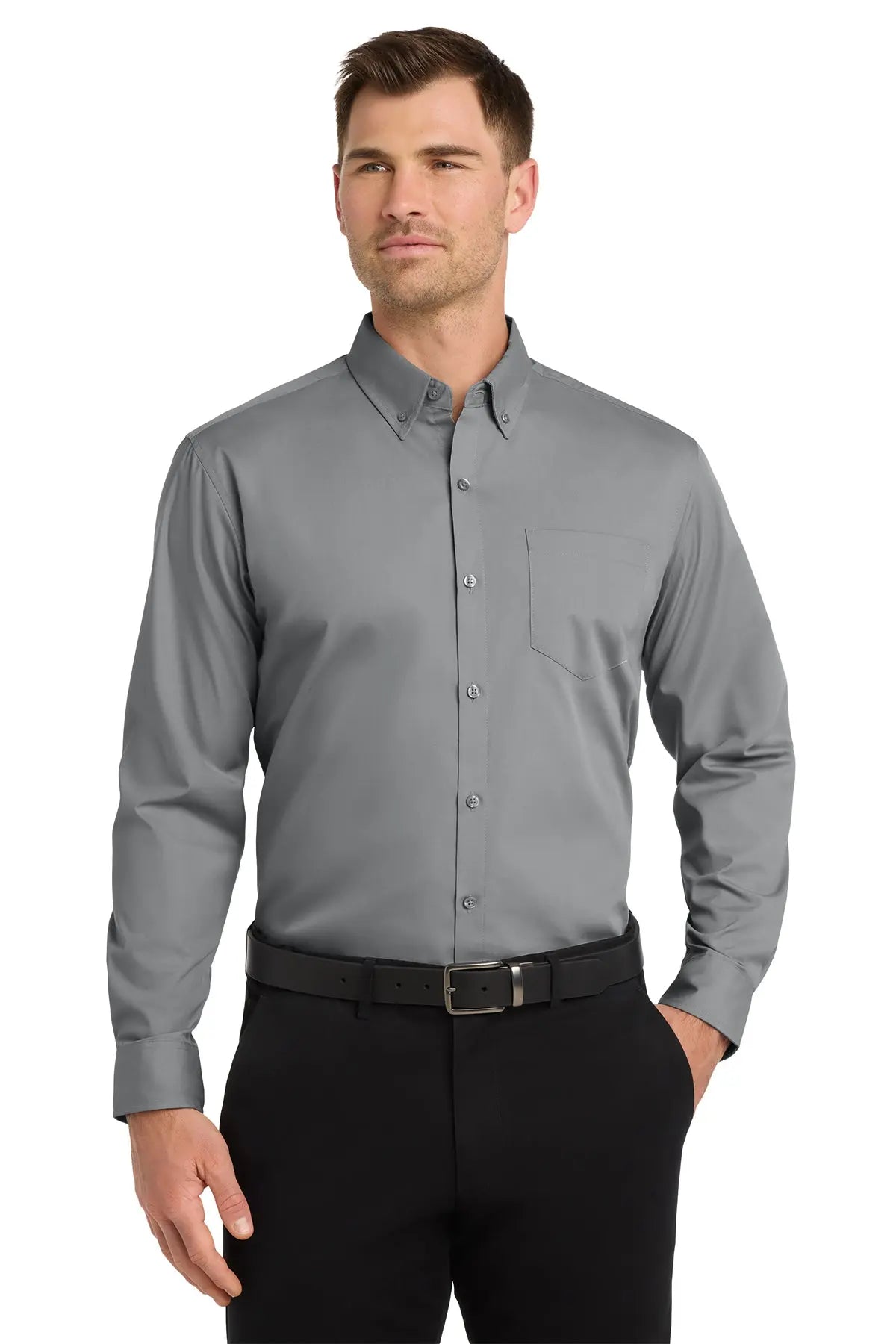 Port Authority® Long Sleeve Carefree Poplin Shirt #W100