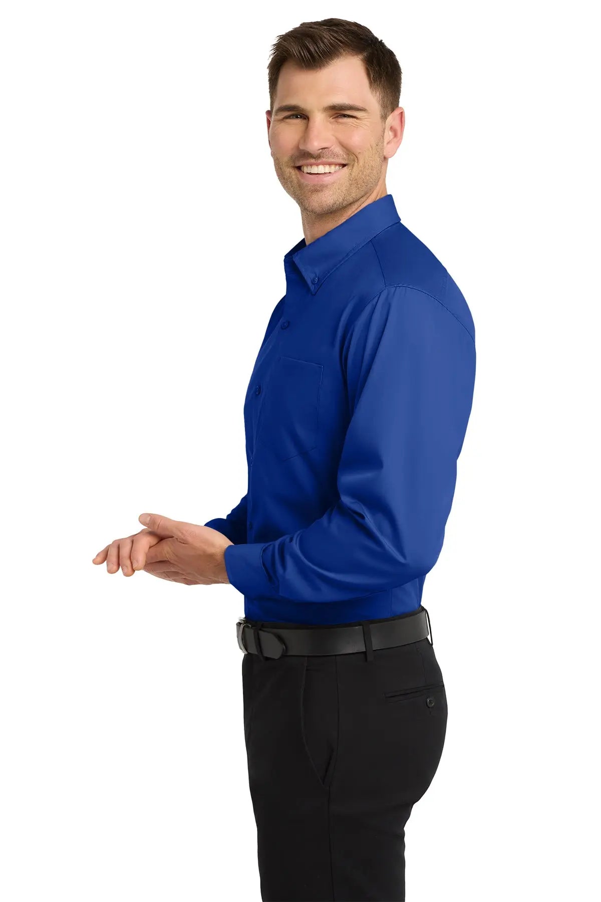 Port Authority® Long Sleeve Carefree Poplin Shirt #W100