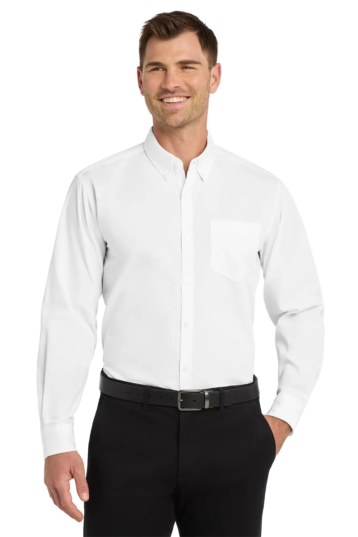 Port Authority® Long Sleeve Carefree Poplin Shirt #W100