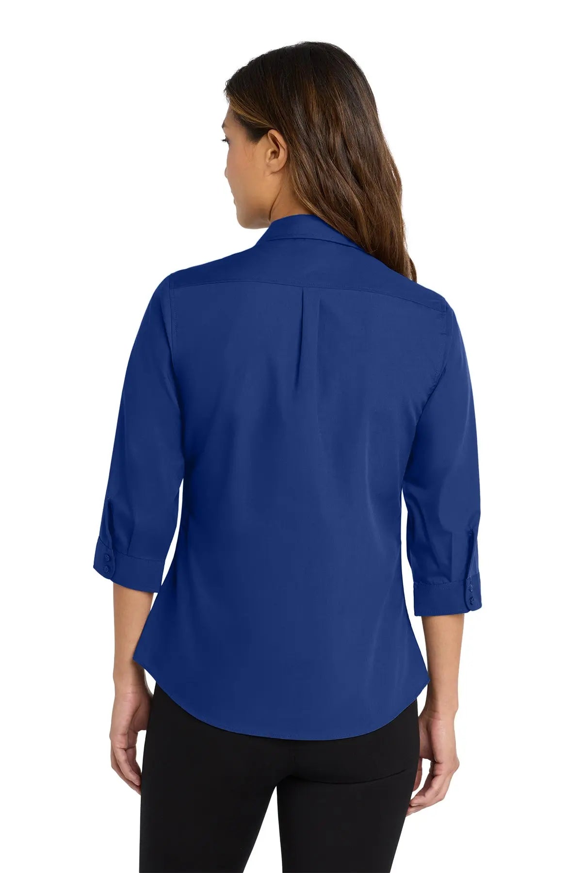 Port Authority® Women's 3/4-Sleeve Carefree Poplin Shirt #LW102