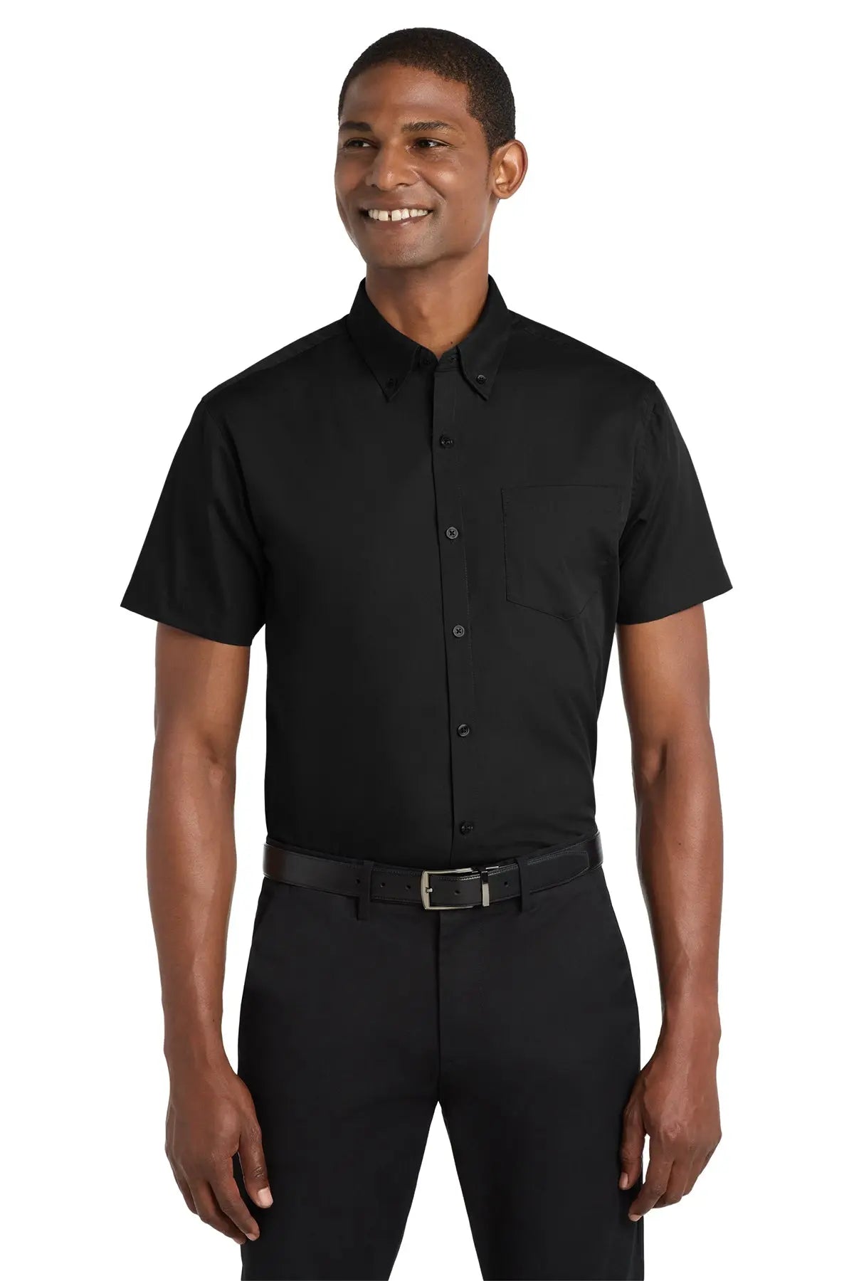 Port Authority® Short Sleeve Carefree Poplin Shirt #W101