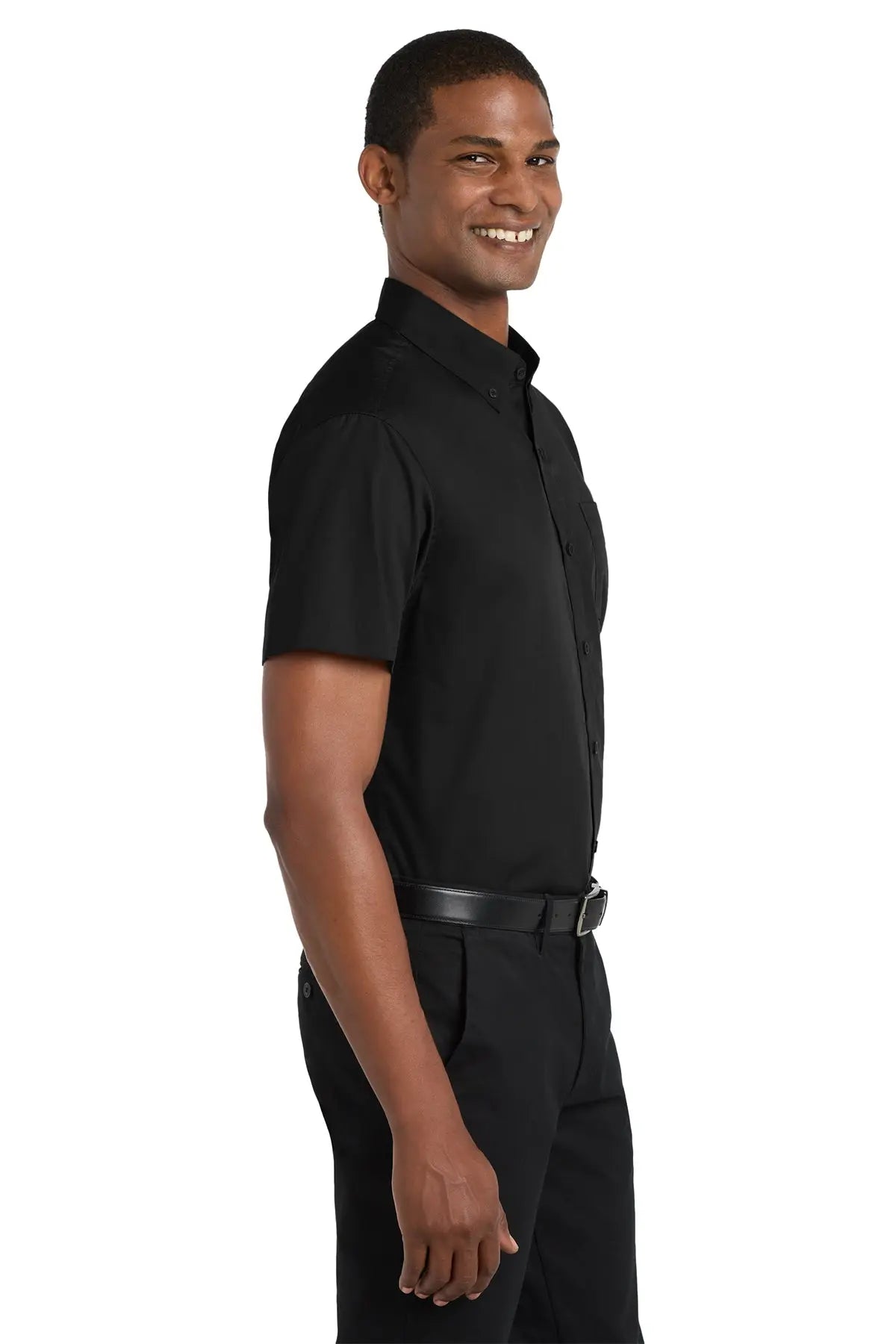 Port Authority® Short Sleeve Carefree Poplin Shirt #W101