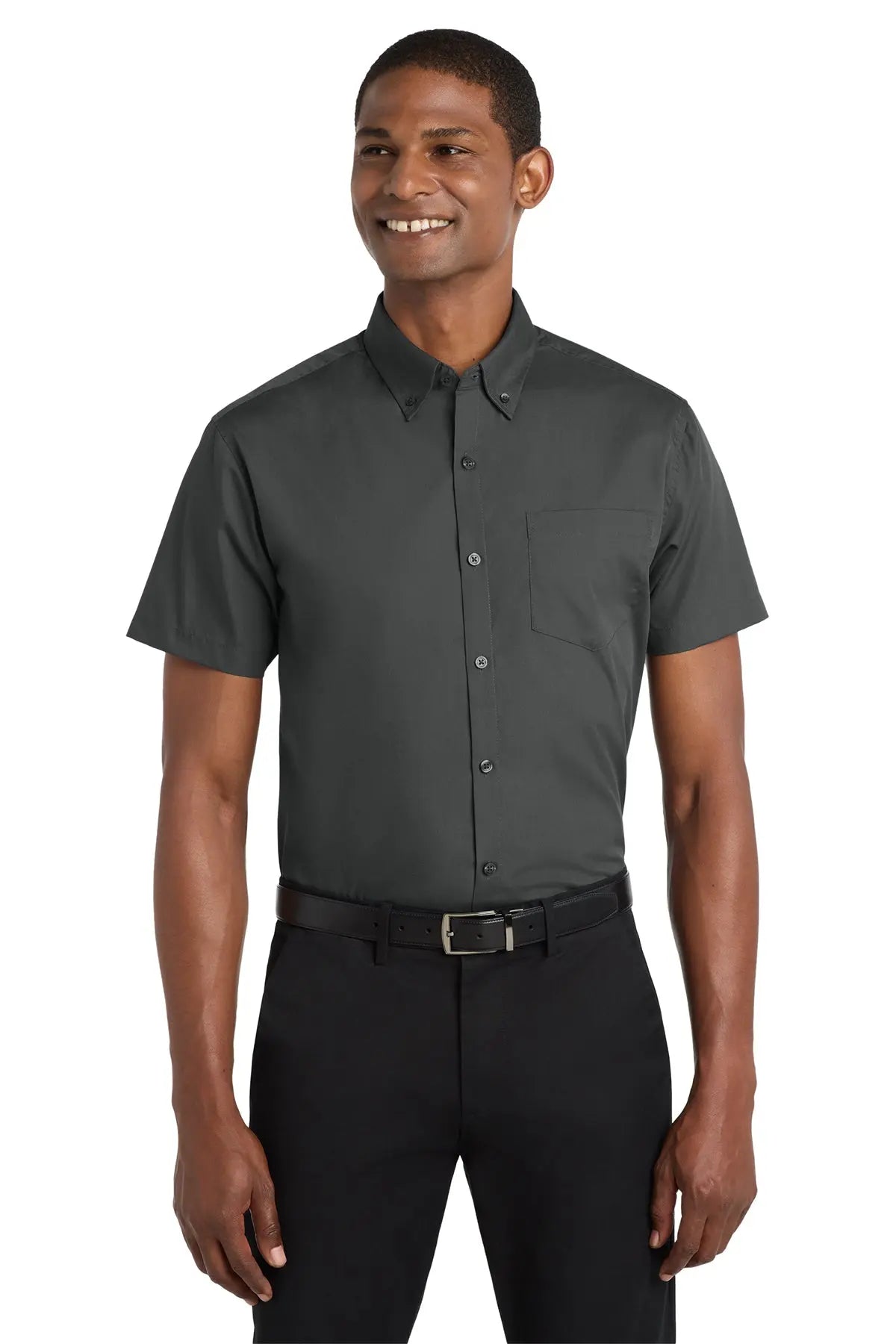 Port Authority® Short Sleeve Carefree Poplin Shirt #W101