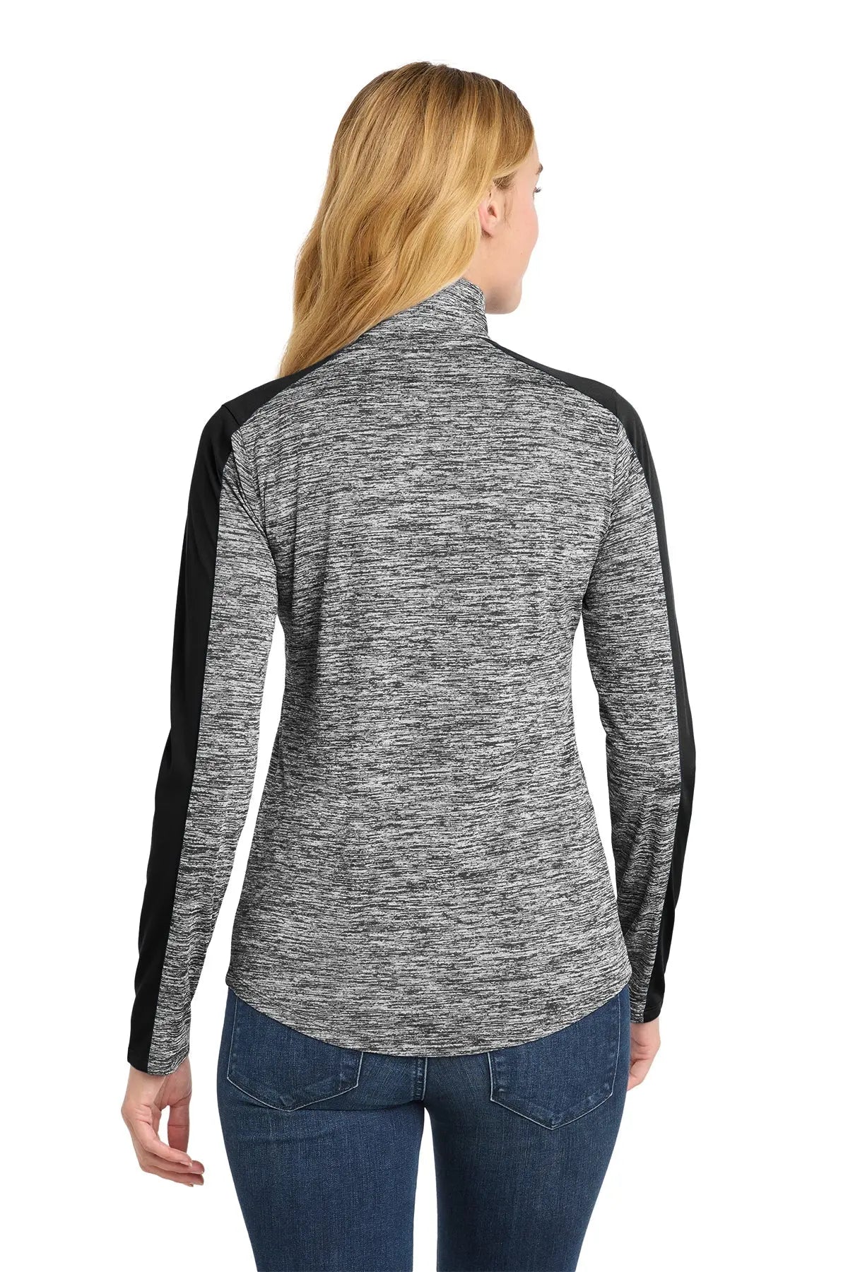 Sport-Tek® Women's PosiCharge® Electric Heather Colorblock 1/4-Zip Pullover #LST397 Game Over Merch