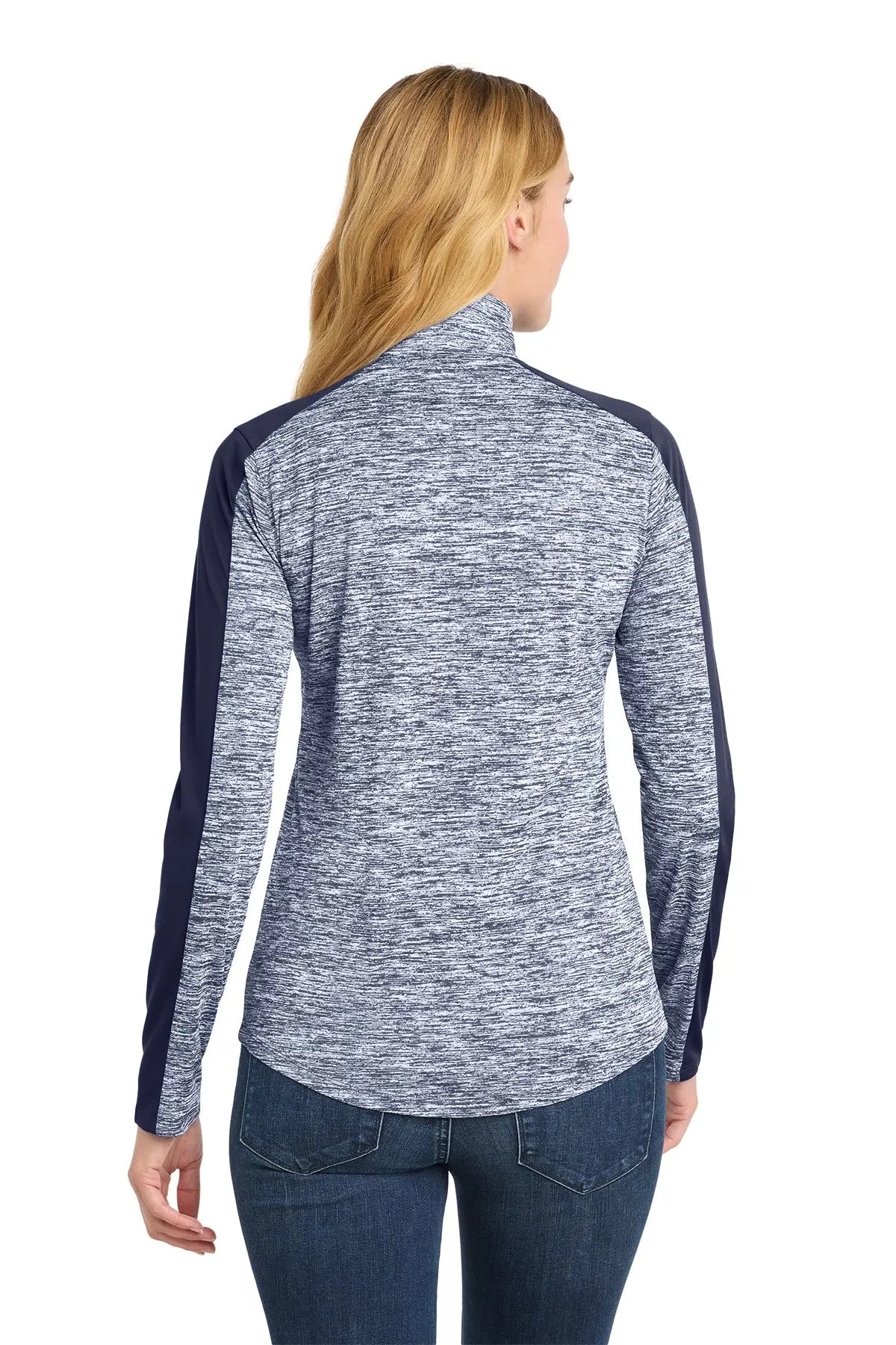 Sport-Tek® Women's PosiCharge® Electric Heather Colorblock 1/4-Zip Pullover #LST397 Game Over Merch