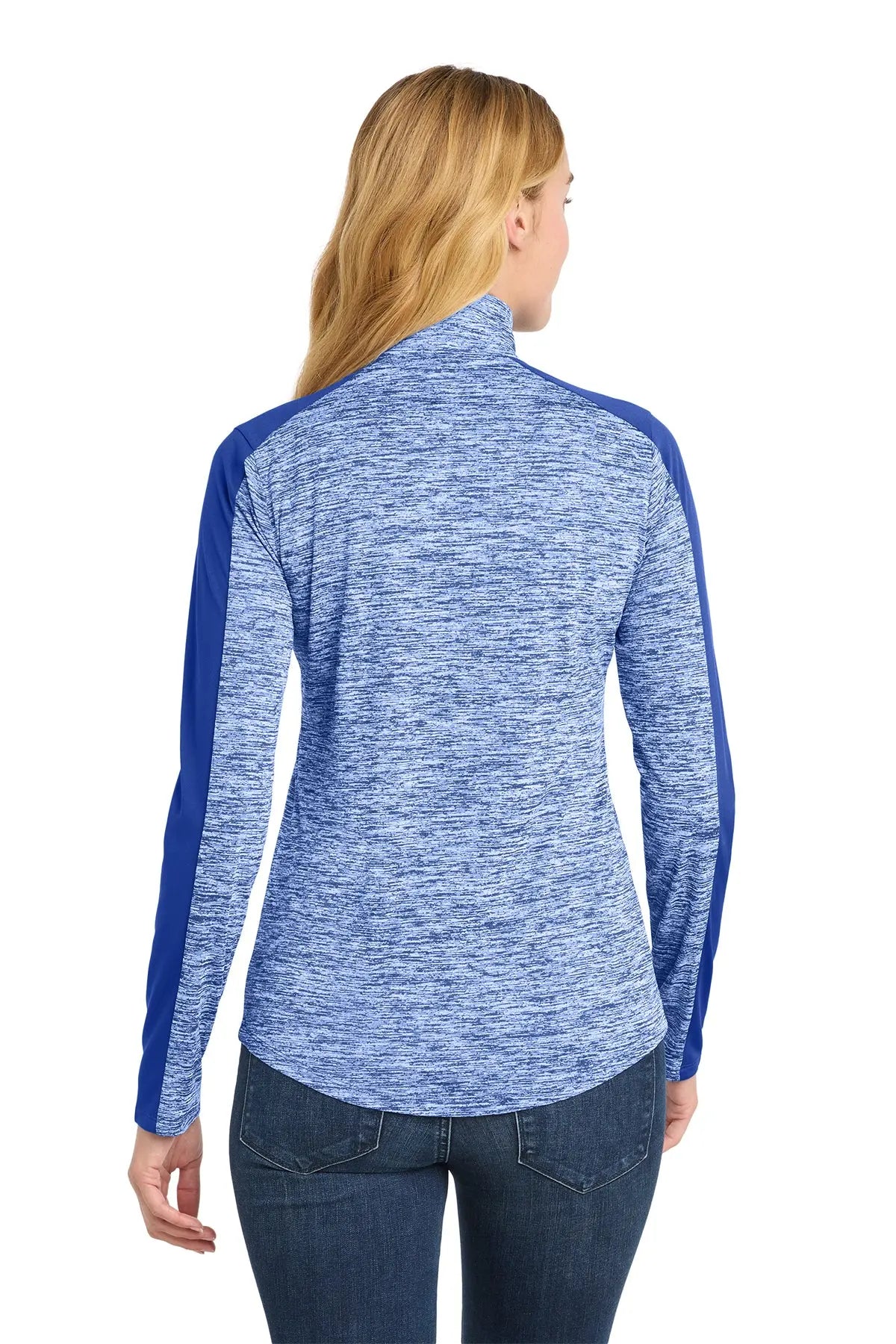 Sport-Tek® Women's PosiCharge® Electric Heather Colorblock 1/4-Zip Pullover #LST397 Game Over Merch