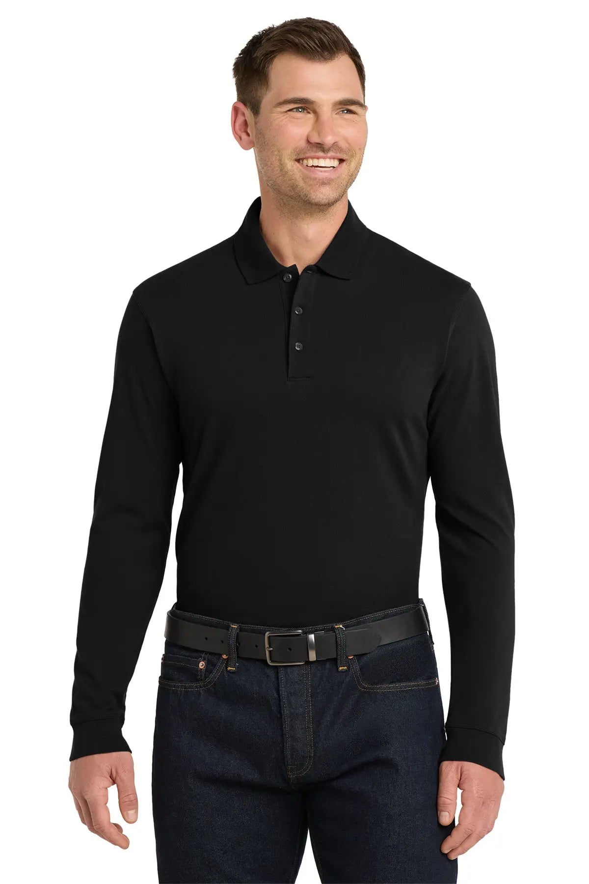 Port Authority® EZCotton® Long Sleeve Polo #K8000LSGame Over Merch