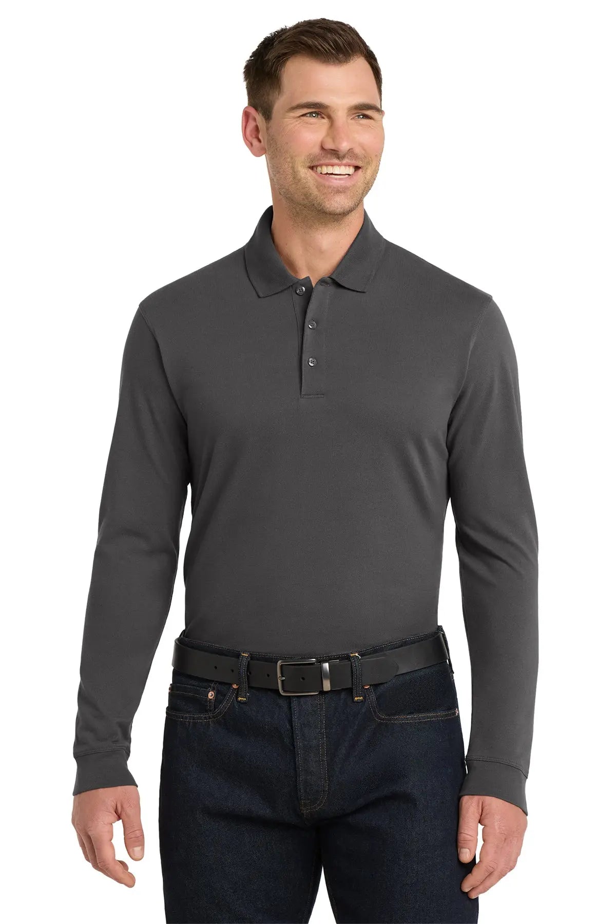 Port Authority® EZCotton® Long Sleeve Polo #K8000LSGame Over Merch