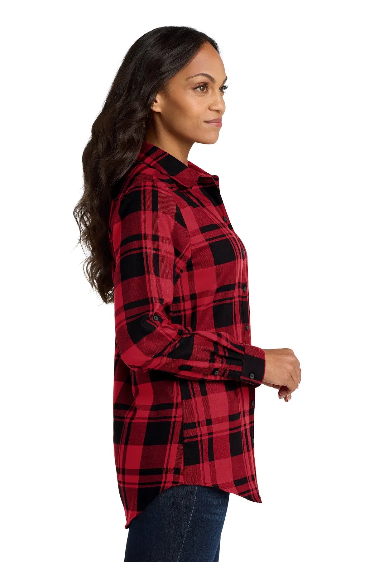 Port Authority® Women's Plaid Flannel Tunic #LW668