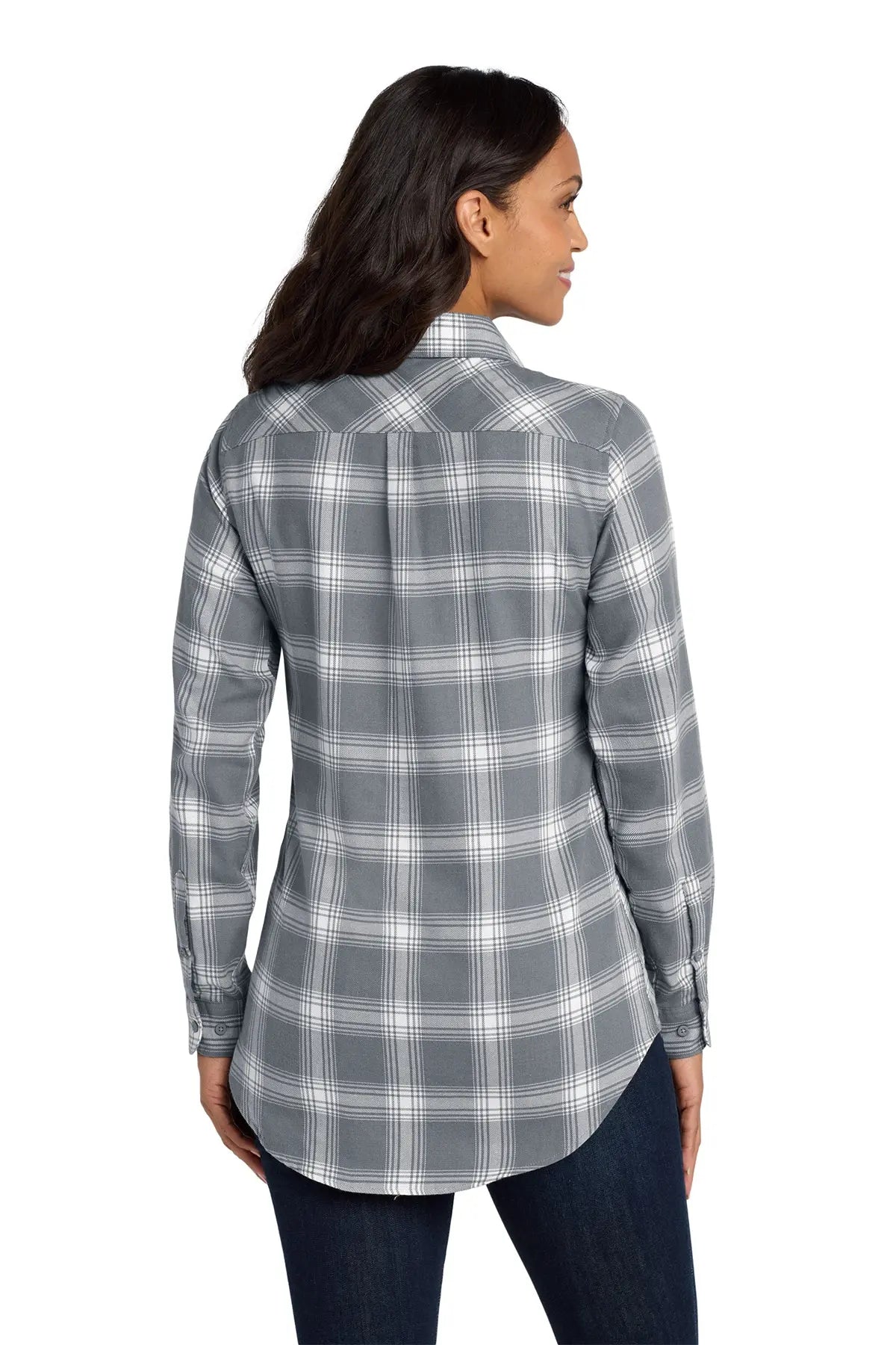 Port Authority® Women's Plaid Flannel Tunic #LW668