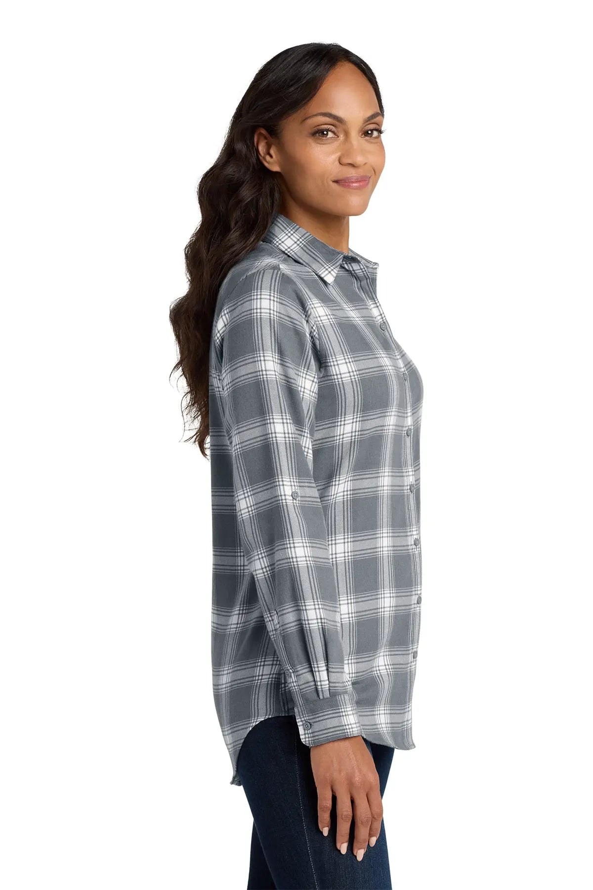 Port Authority® Women's Plaid Flannel Tunic #LW668
