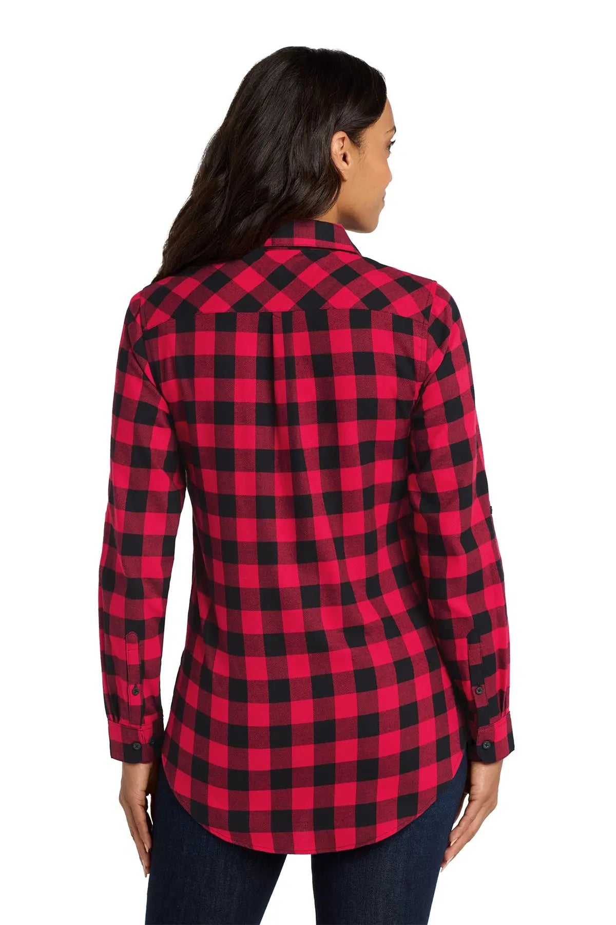 Port Authority® Women's Plaid Flannel Tunic #LW668