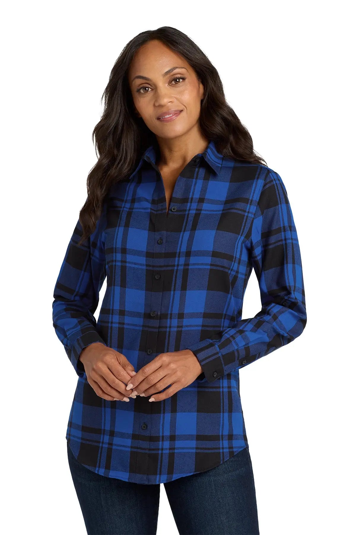 Port Authority® Women's Plaid Flannel Tunic #LW668