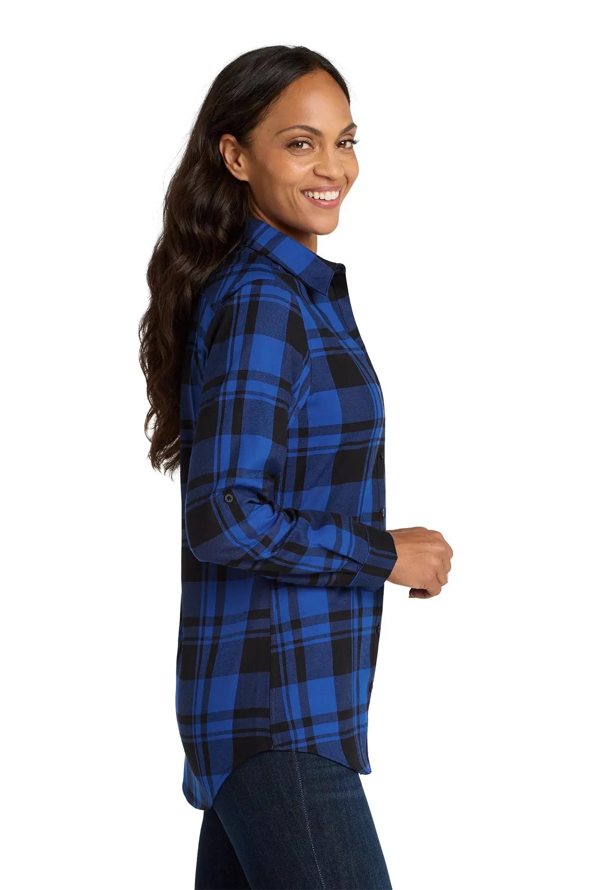 Port Authority® Women's Plaid Flannel Tunic #LW668