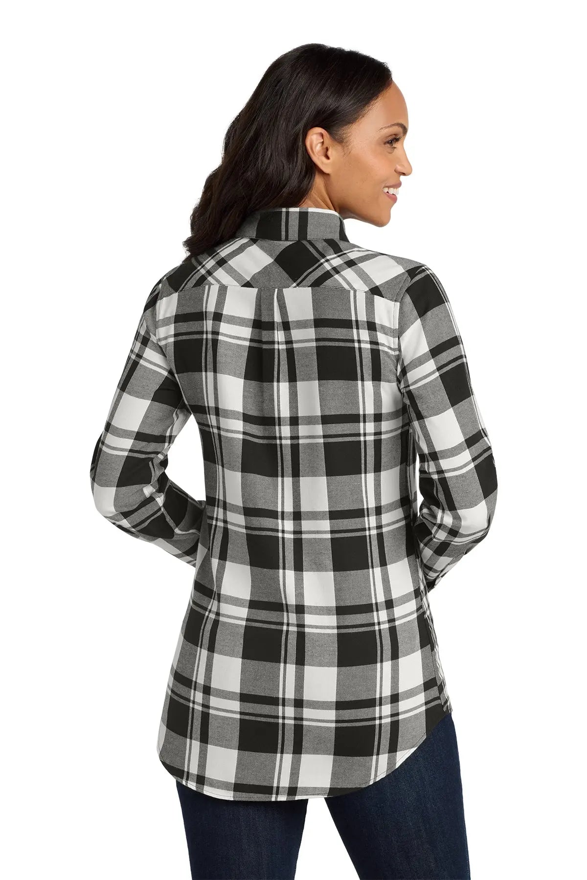 Port Authority® Women's Plaid Flannel Tunic #LW668