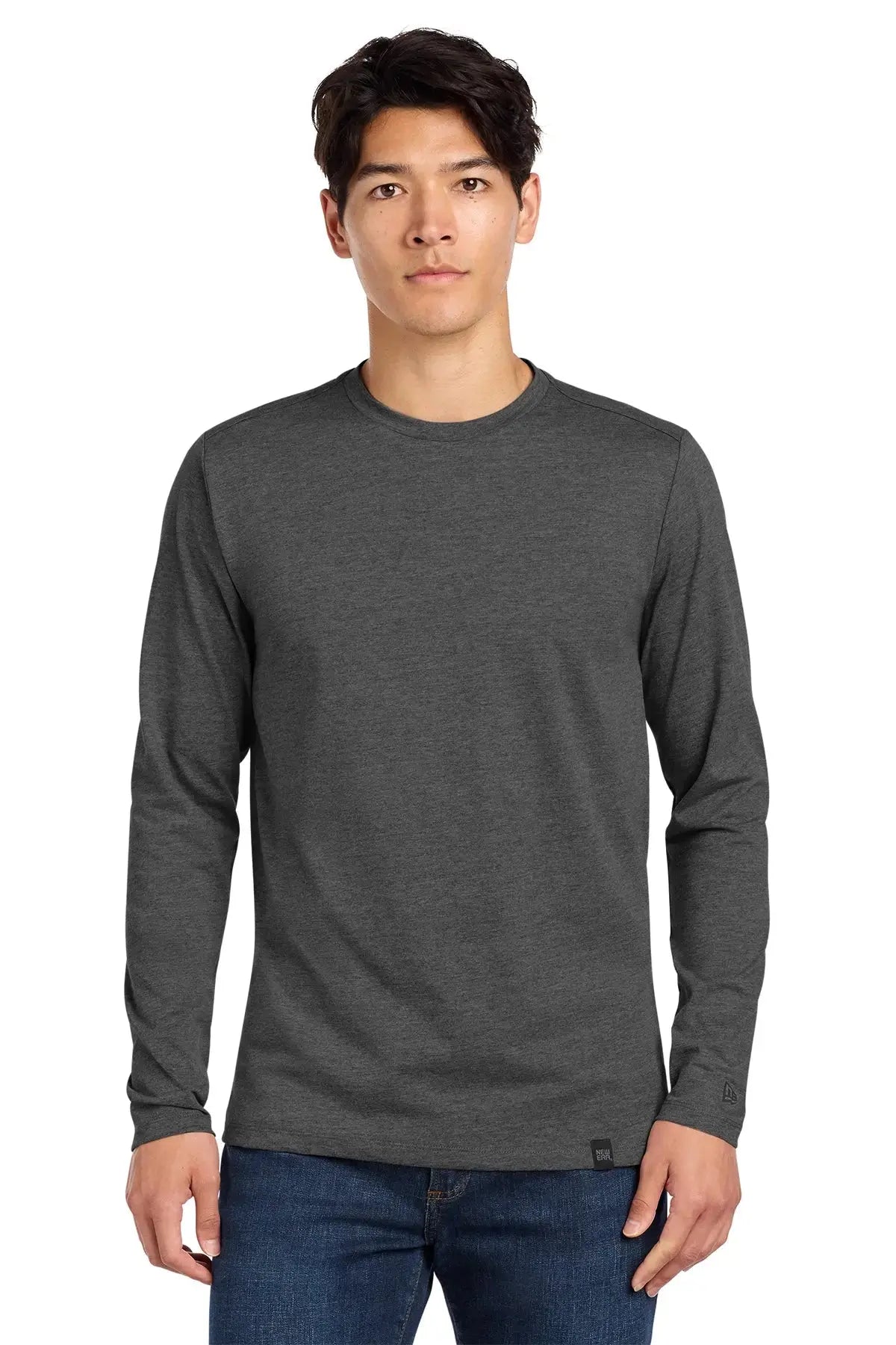 New Era® Heritage Blend Long Sleeve Crew Tee #NEA102 Game Over Merch