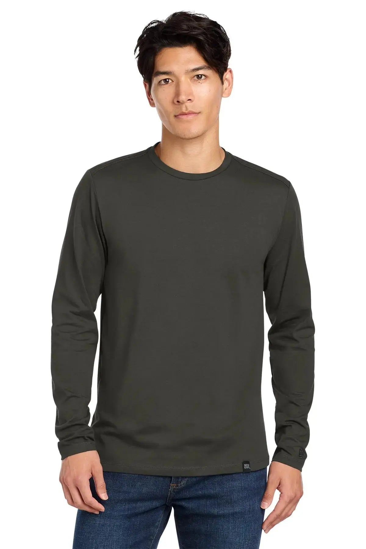 New Era® Heritage Blend Long Sleeve Crew Tee #NEA102 Game Over Merch