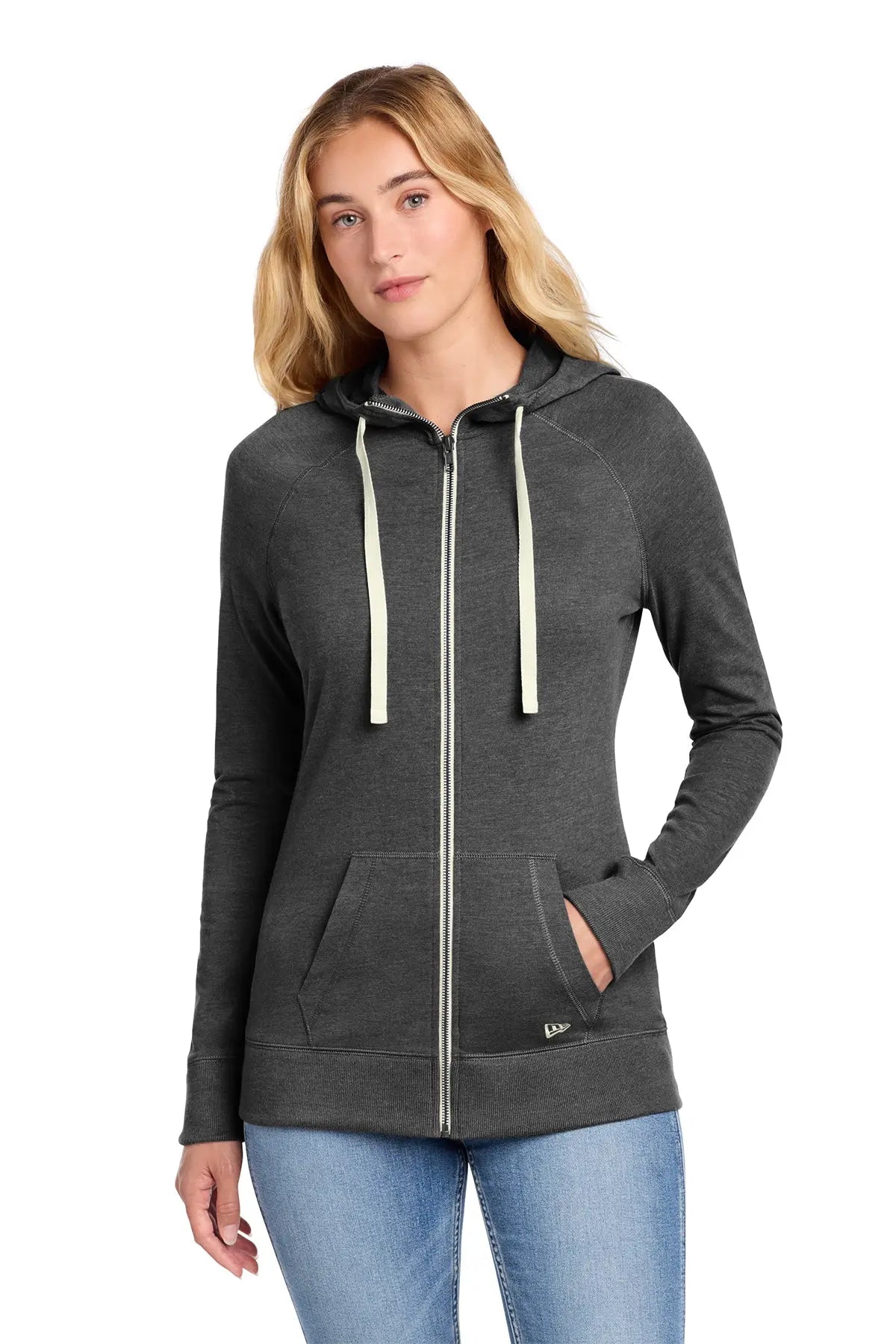 New Era® Women's Sueded Cotton Blend Full-Zip Hoodie #LNEA122