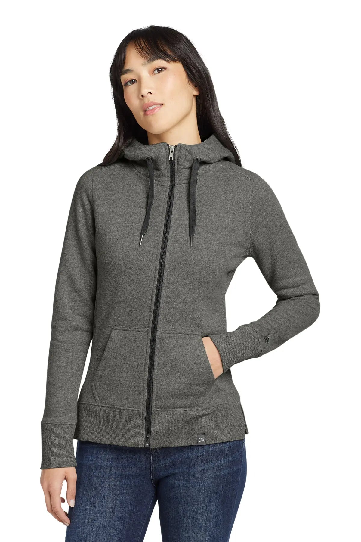 New Era® Women's French Terry Full-Zip Hoodie #LNEA502