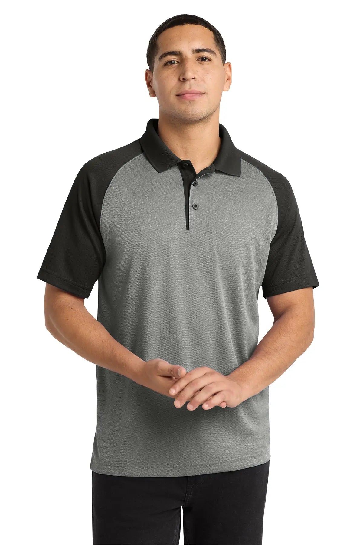 Sport-Tek® PosiCharge® RacerMesh® Raglan Heather Block Polo #ST641Game Over Merch