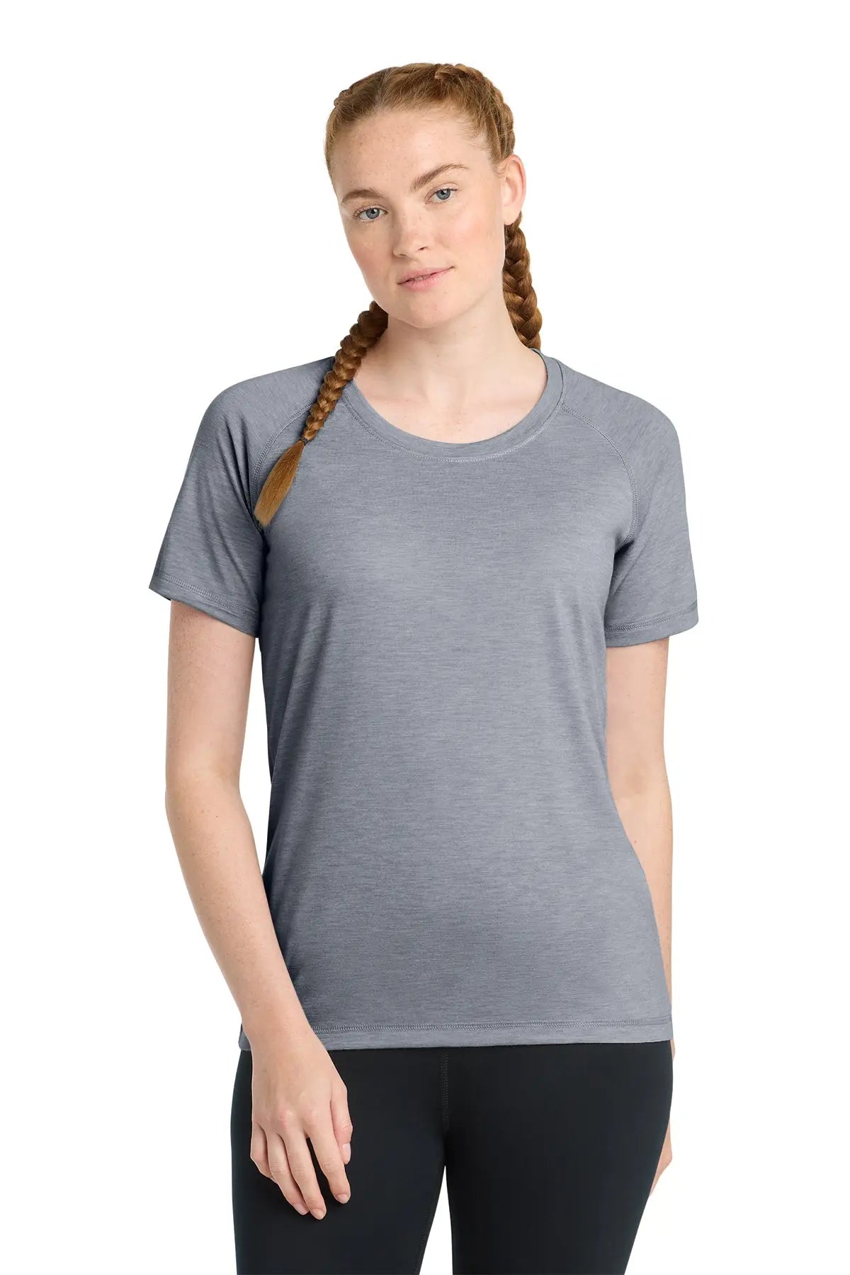 Sport-Tek® Women's PosiCharge® Tri-Blend Wicking Scoop Neck Raglan Tee #LST400