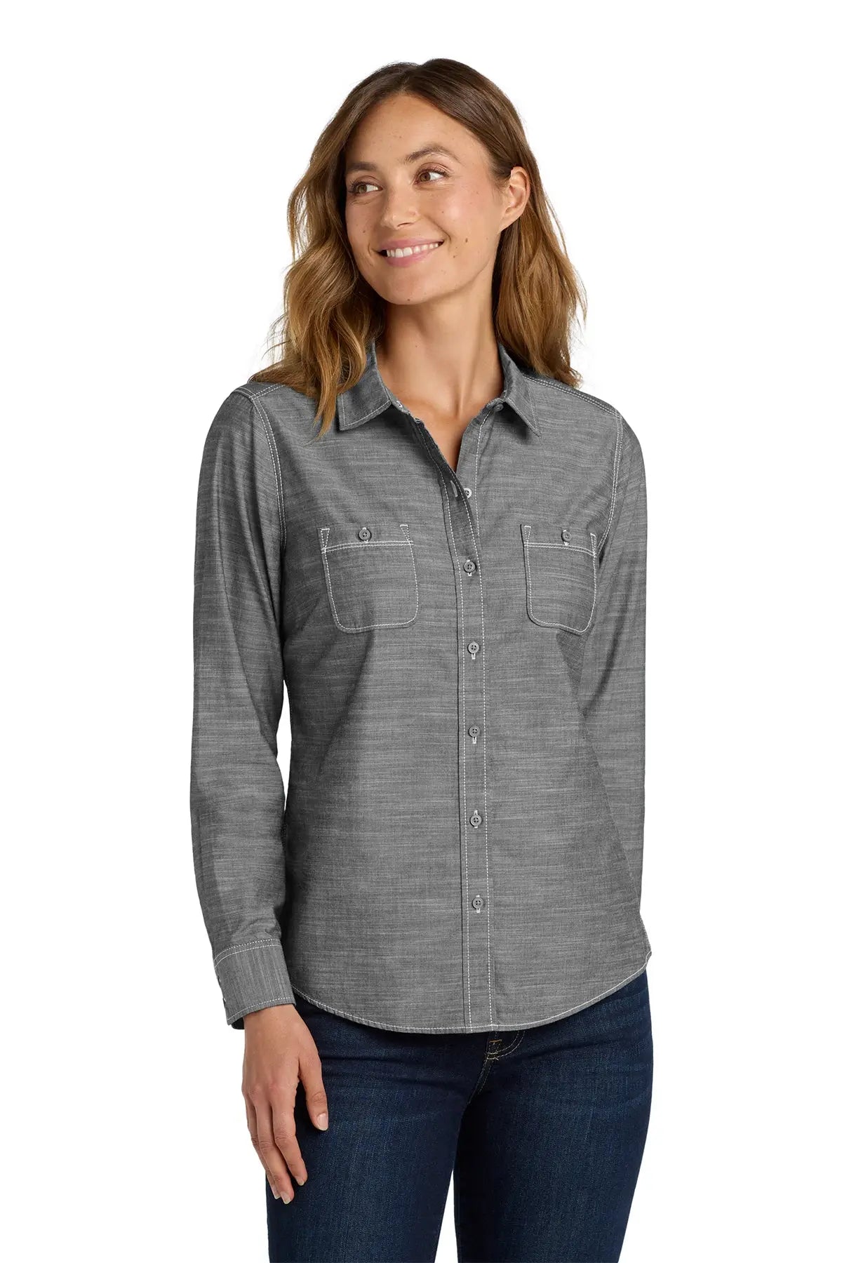 Port Authority® Women's Slub Chambray Shirt #LW380